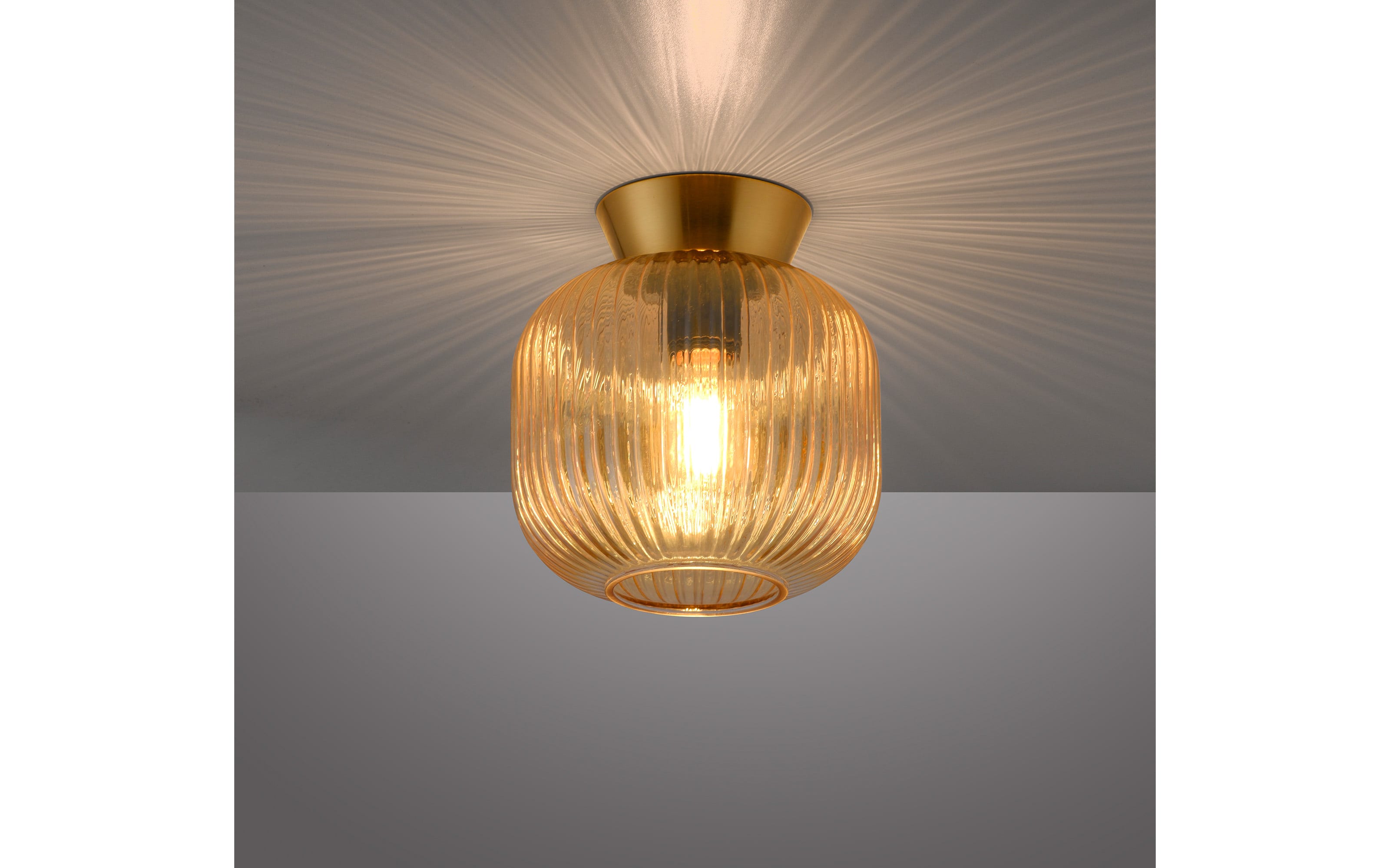 Deckenleuchte Nami, amberfarbig