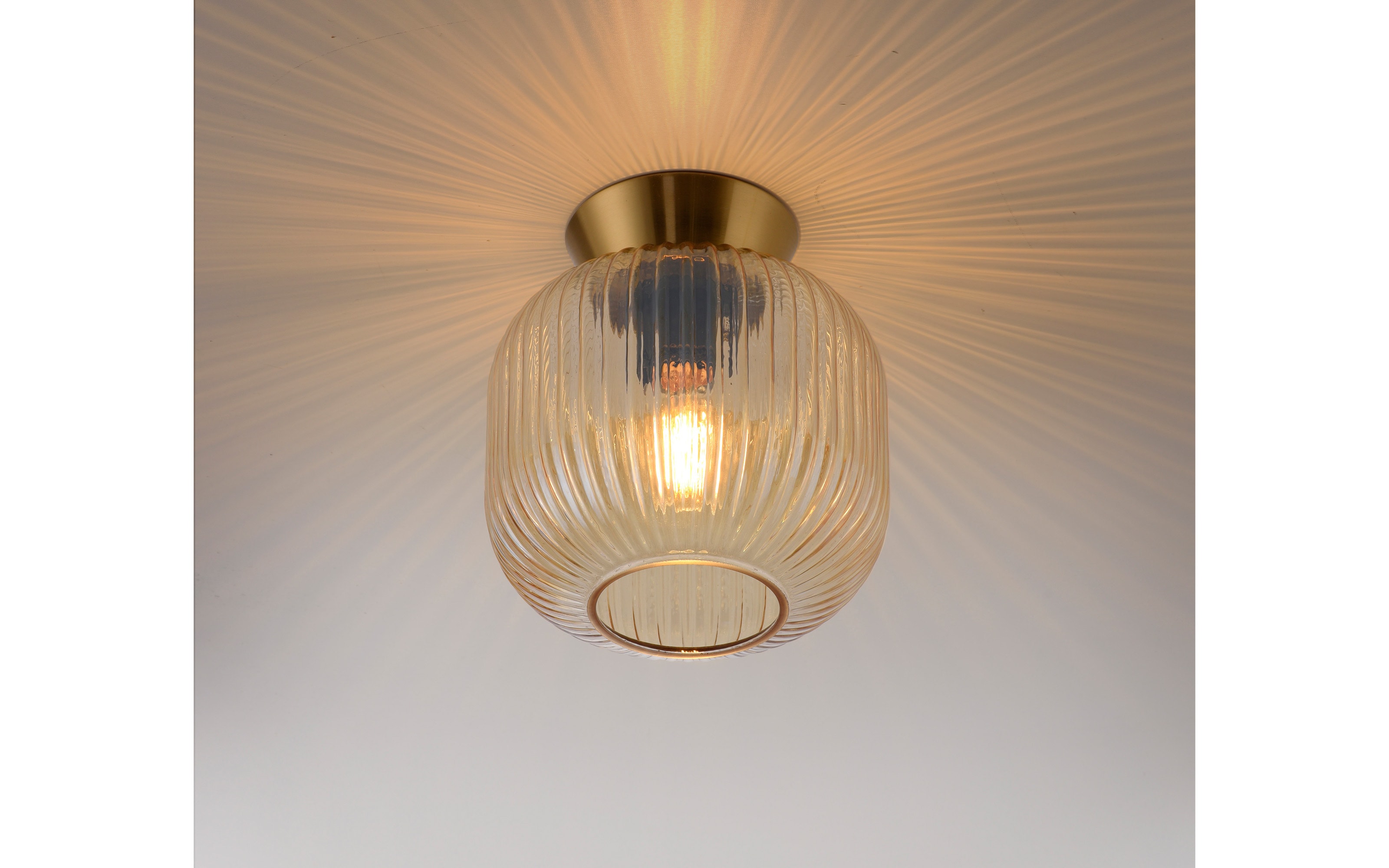 Deckenleuchte Nami, amberfarbig