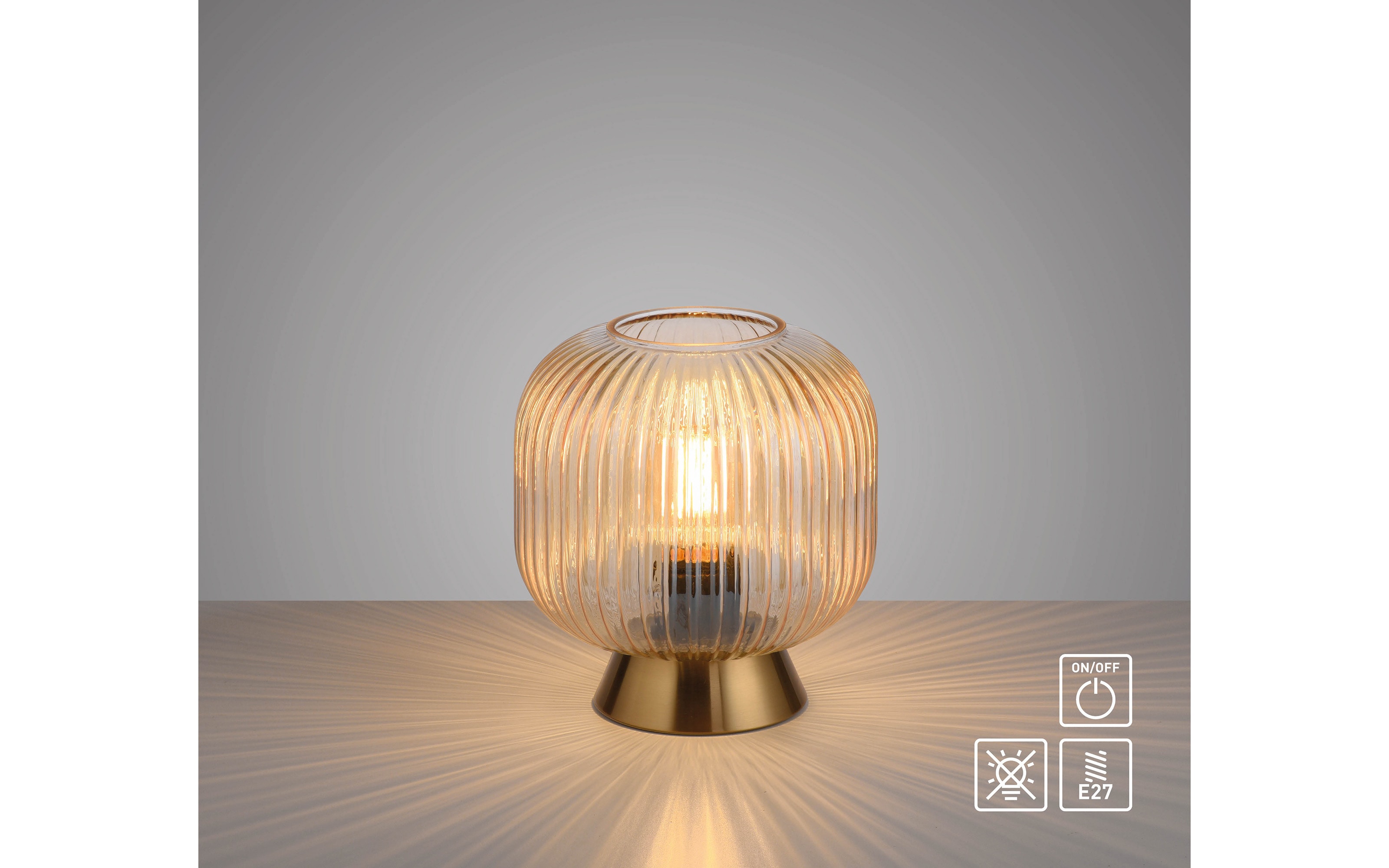 Tischleuchte Nami, amberfarbig