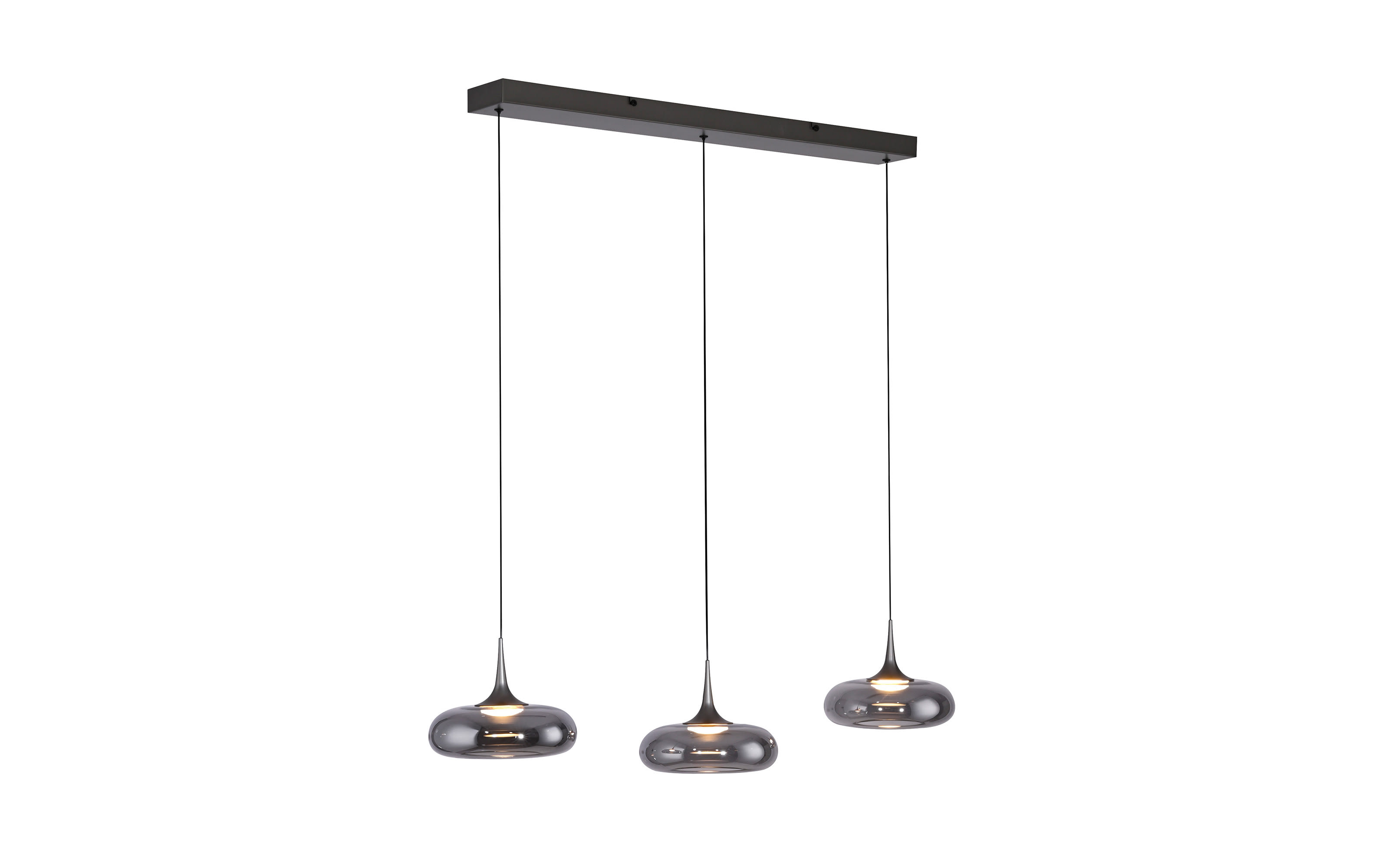 LED-Pendelleuchte Posh, grau, 3-flammig