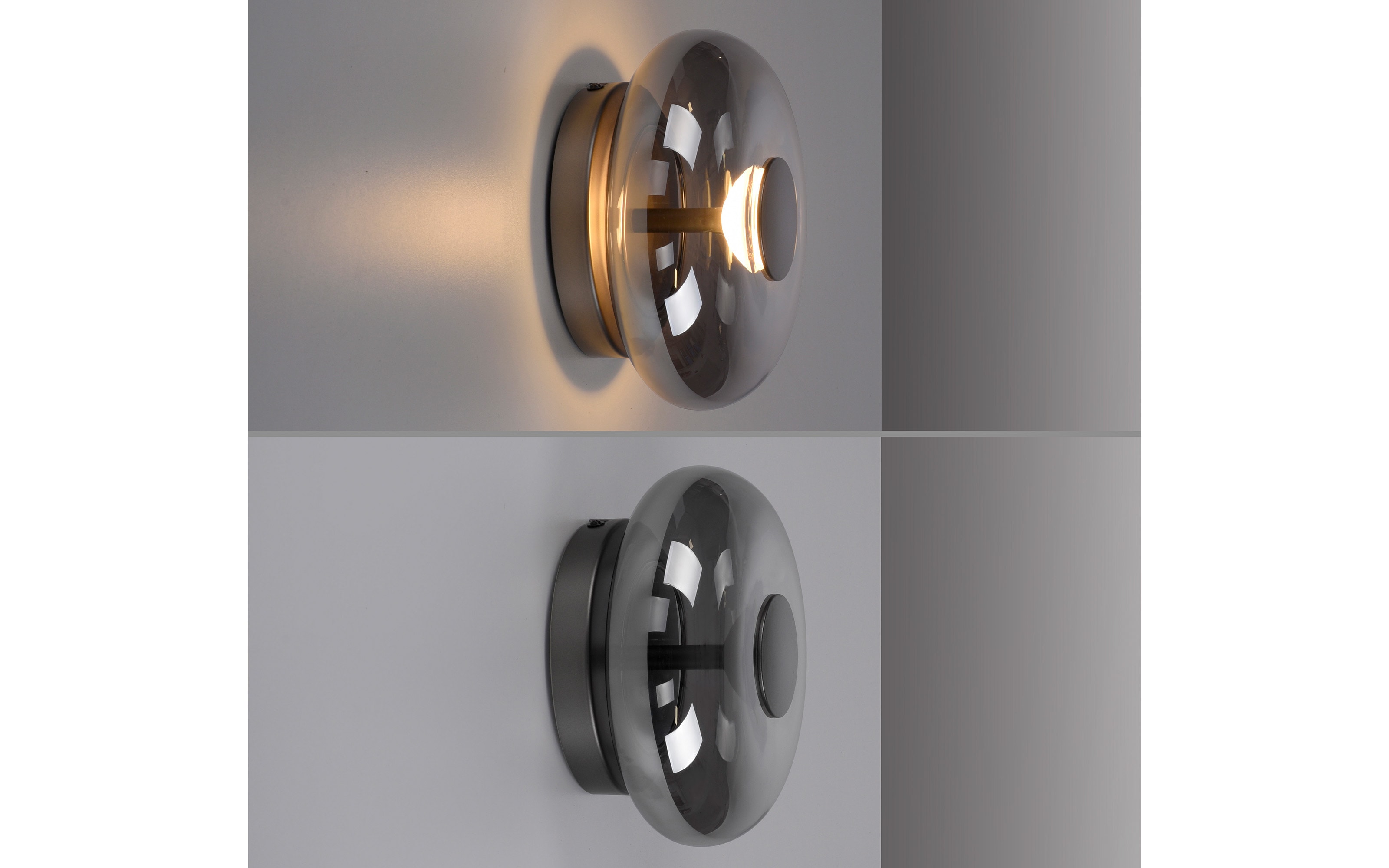 LED-Wand- und Deckenleuchte Posh, grau