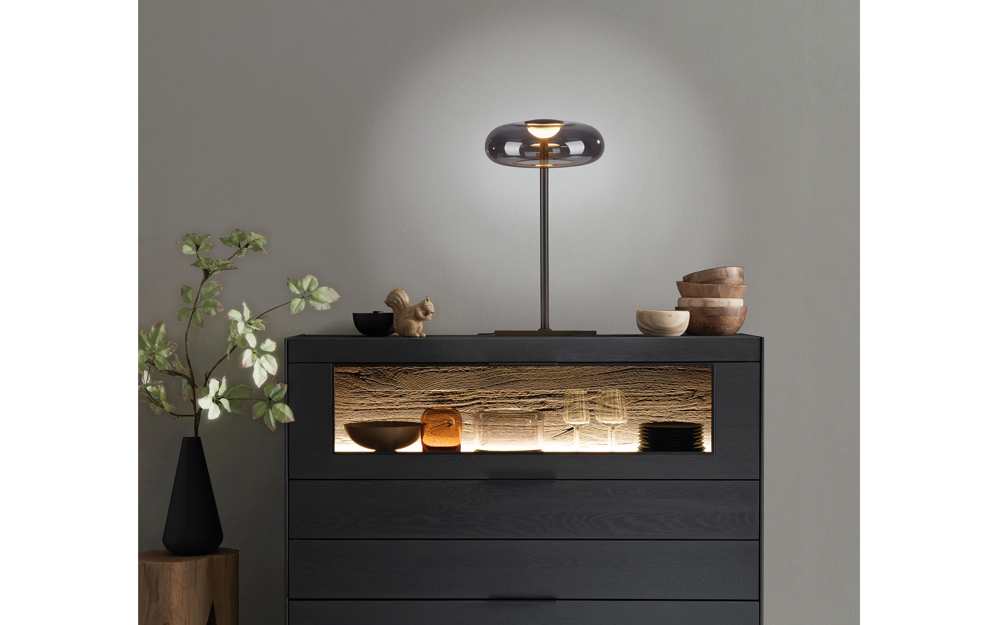 LED-Tischleuchte Posh, grau