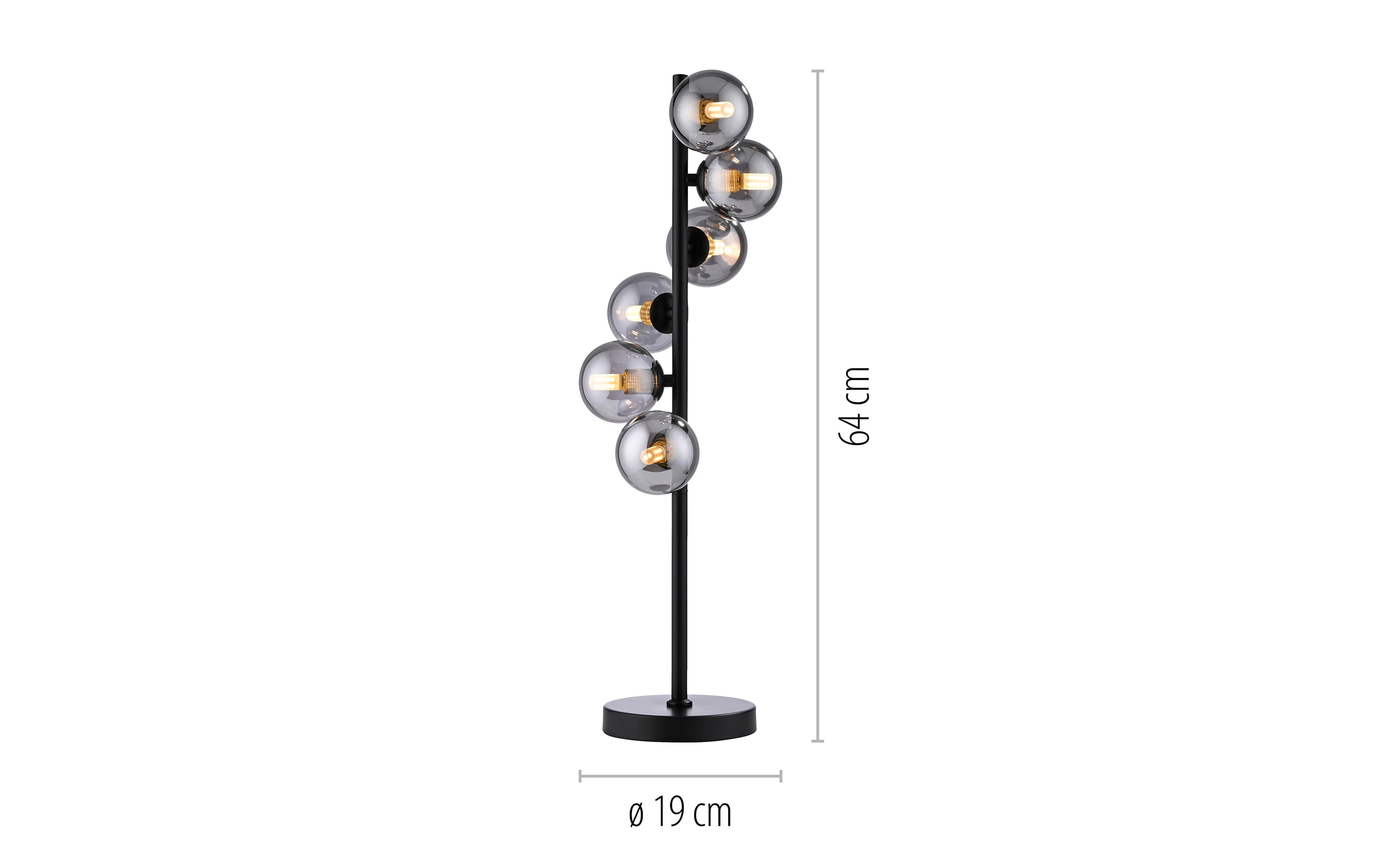 LED-Tischleuchte Dubai, schwarz/grau