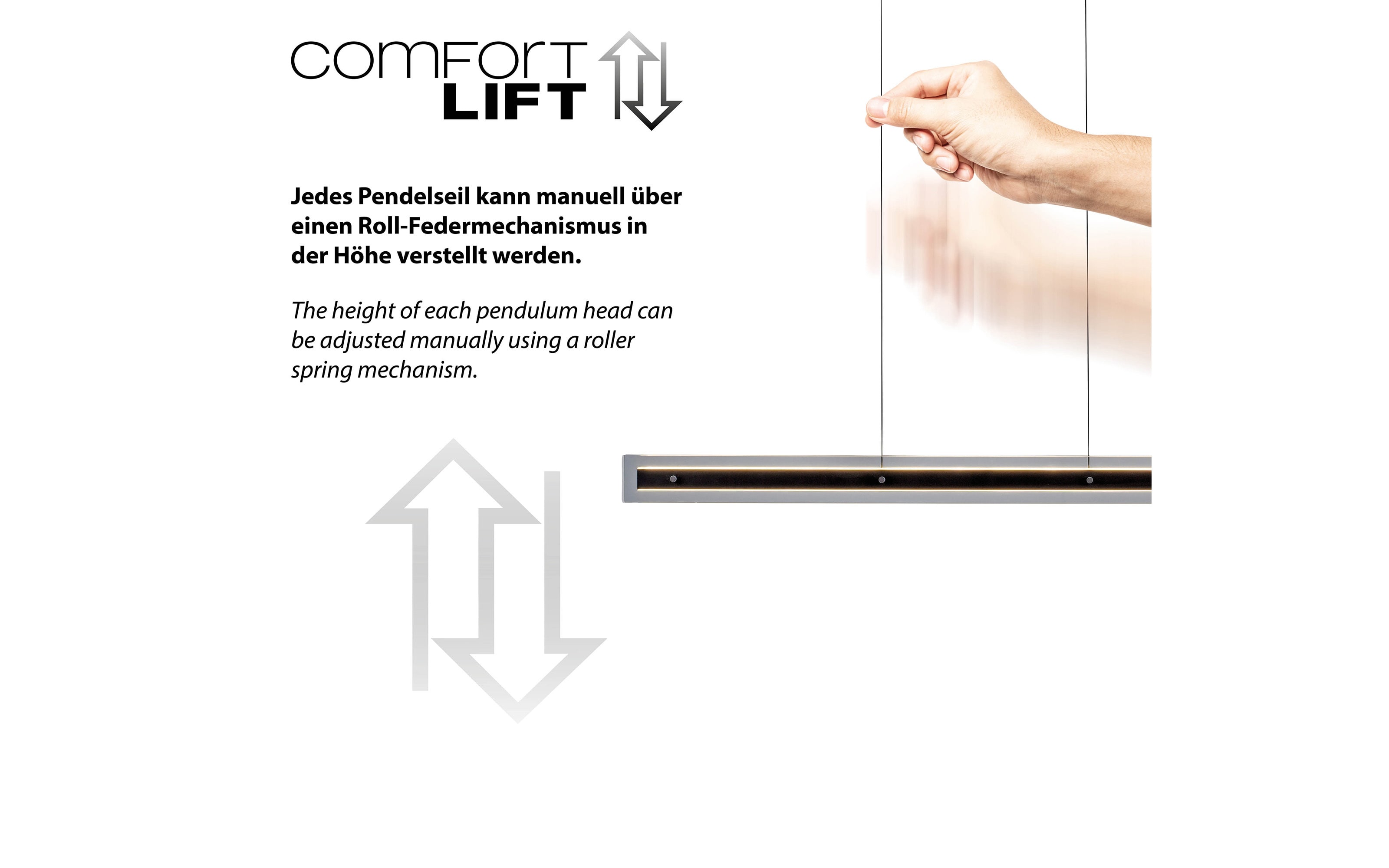 LED-Pendelleuchte Lena, schwarz, inkl. Höhenverstellung