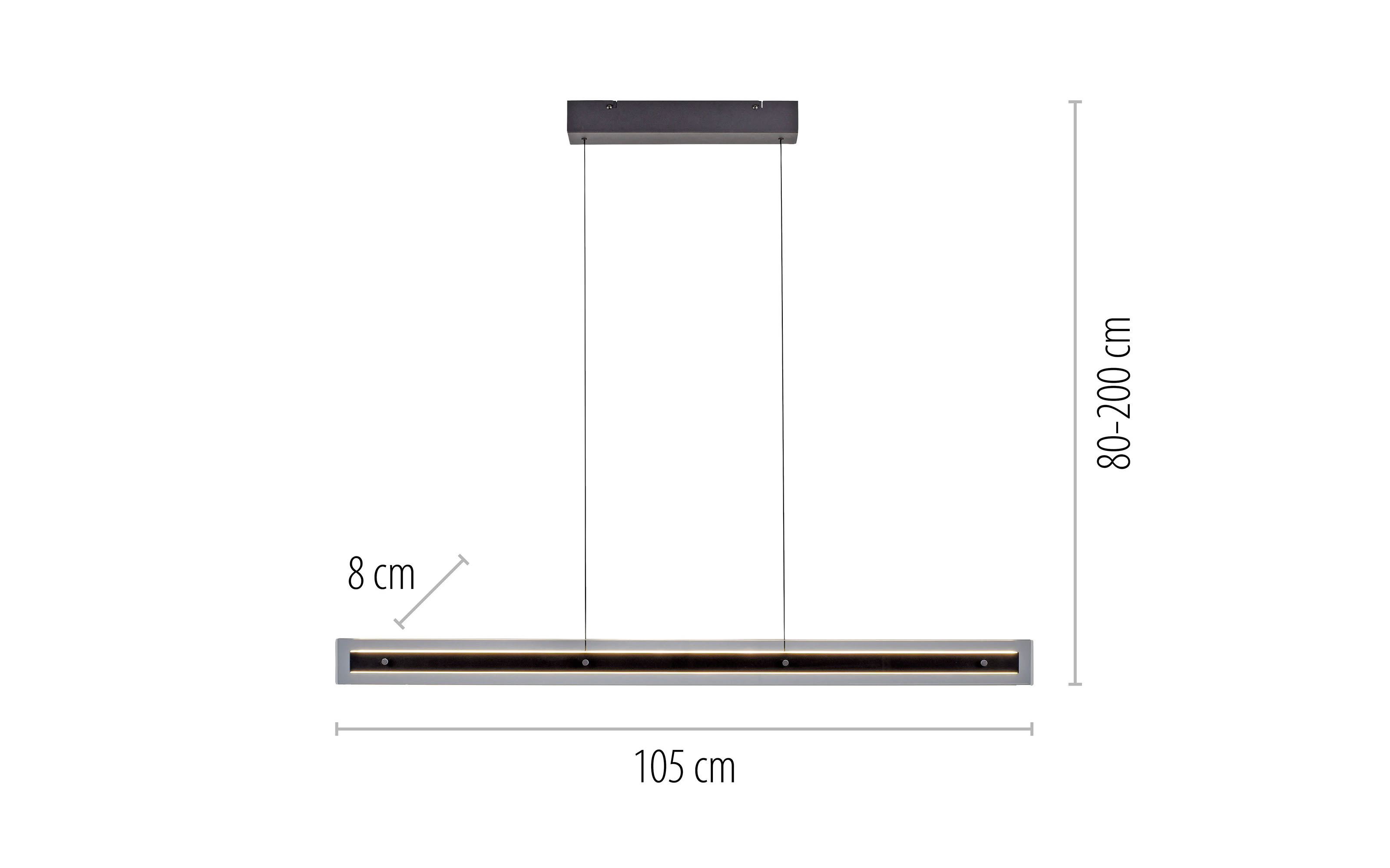 LED-Pendelleuchte Lena, schwarz, inkl. Höhenverstellung