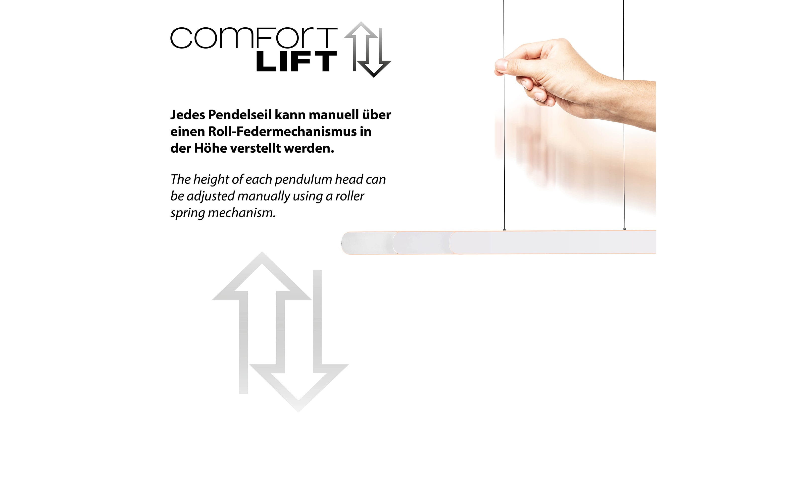 LED-Pendelleuchte Adriana Round, weiß, inkl. Funktionen