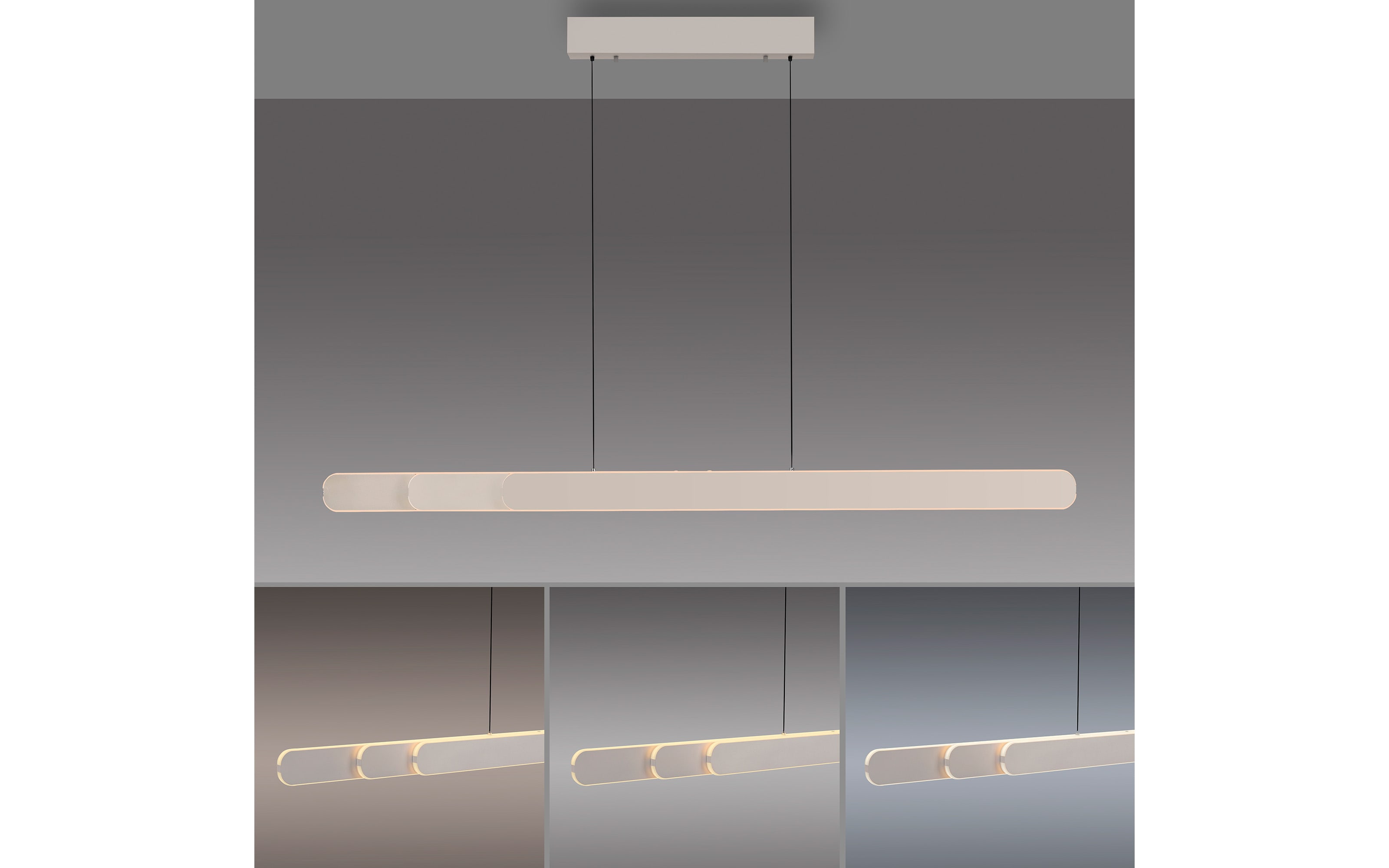 LED-Pendelleuchte Adriana Round, sand, inkl. Funktionen