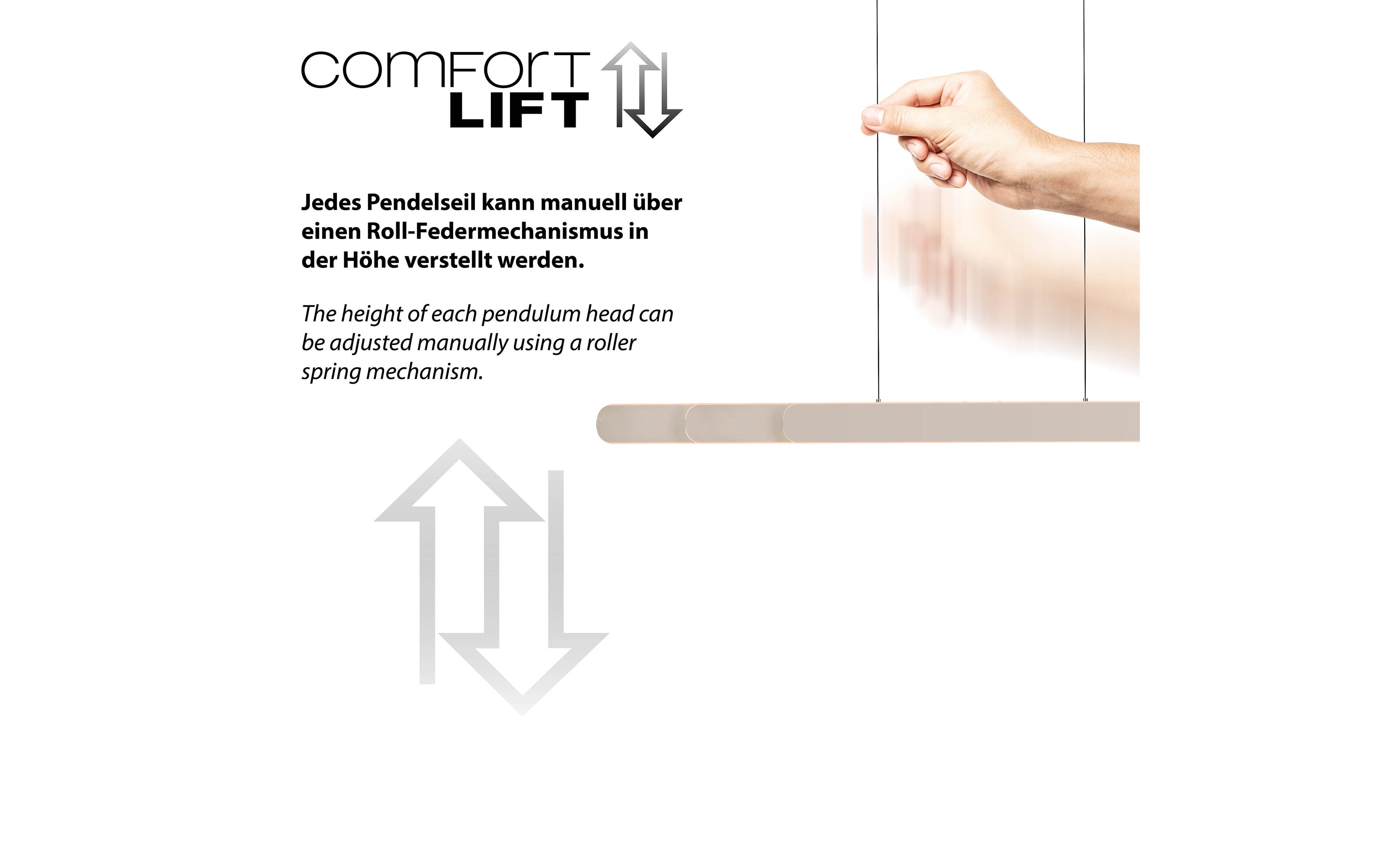 LED-Pendelleuchte Adriana Round, sand, inkl. Funktionen