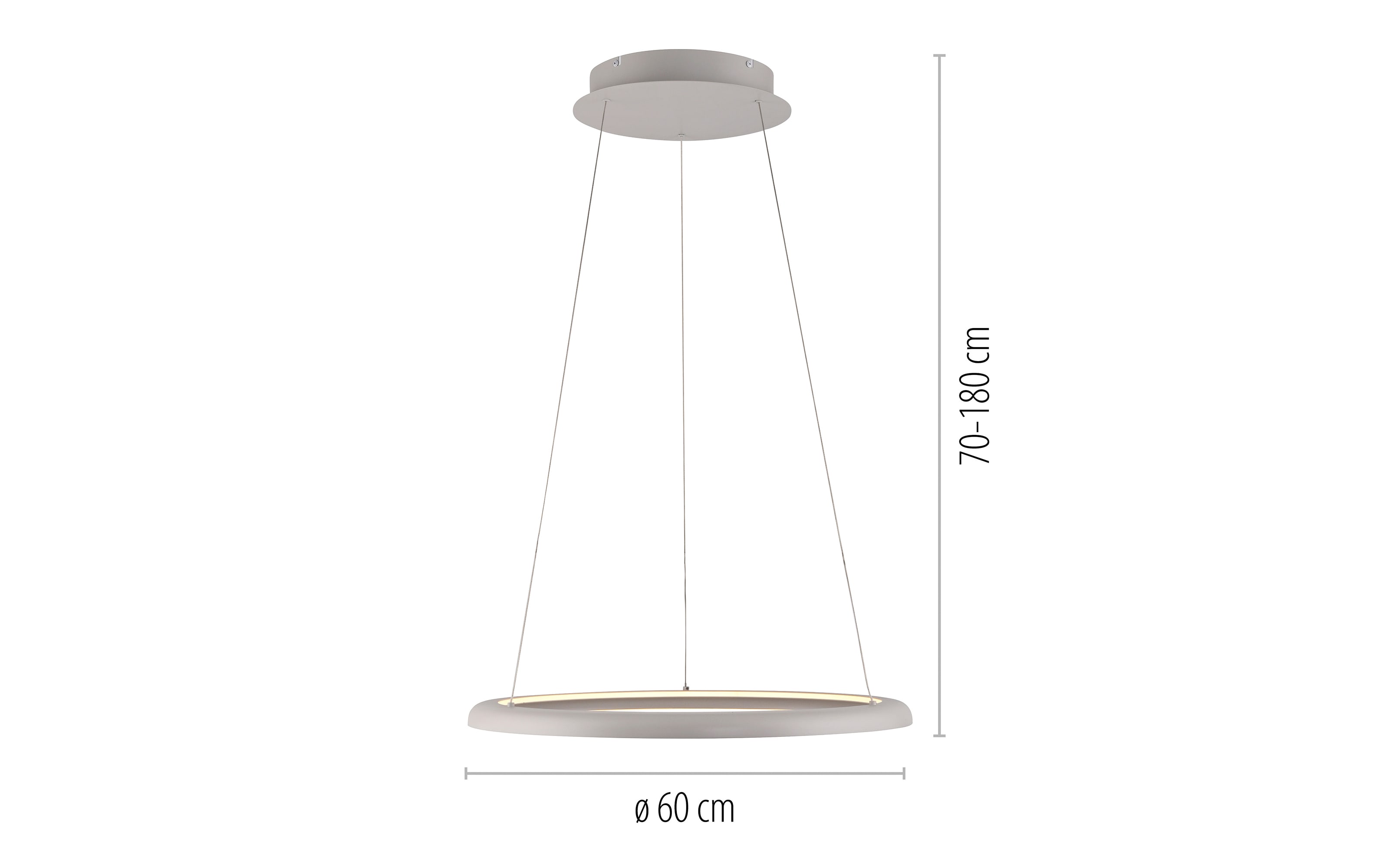 LED-Pendelleuchte Quillo, sand, inkl. Memoryfunktion