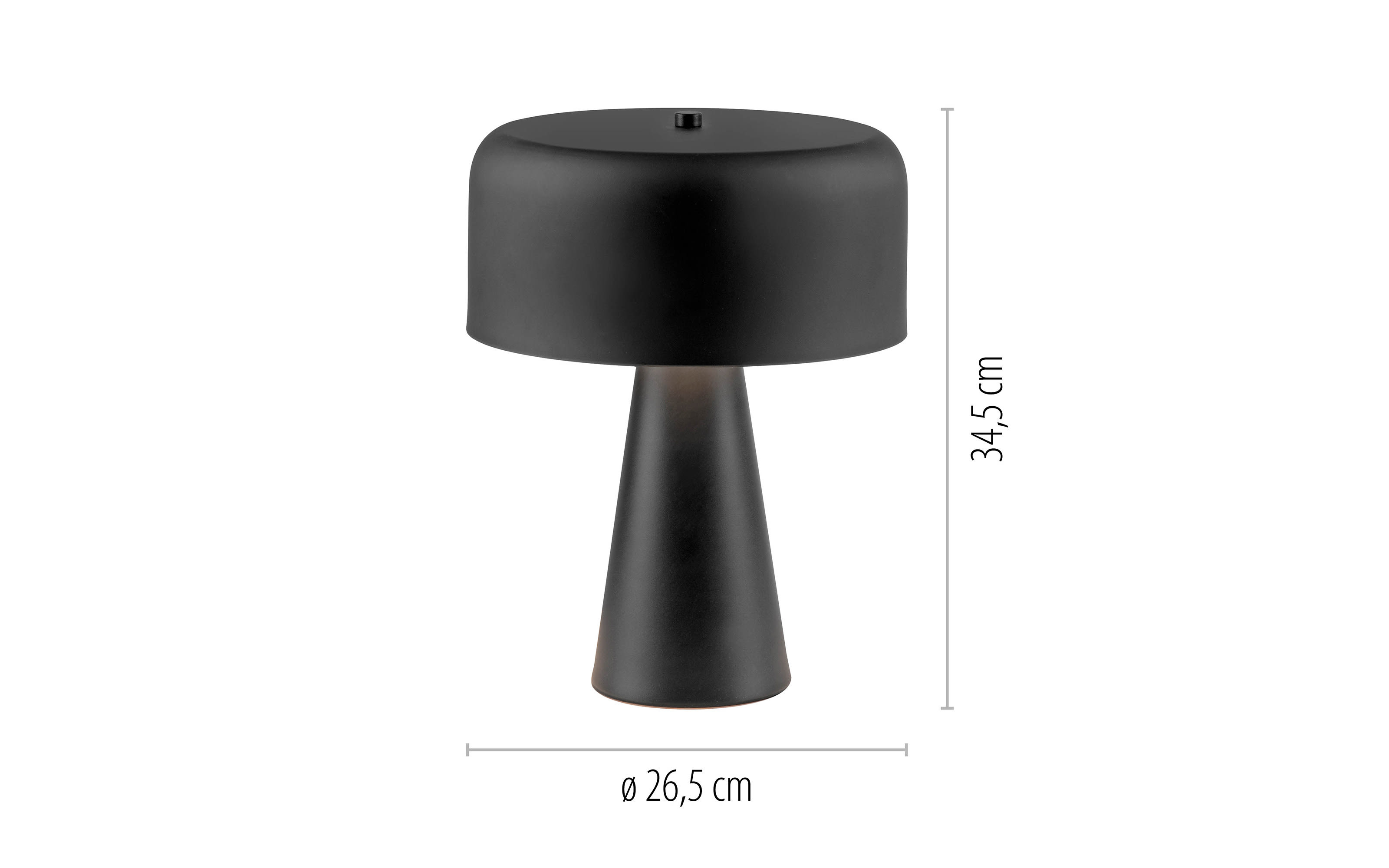 Tischleuchte Pento, schwarz