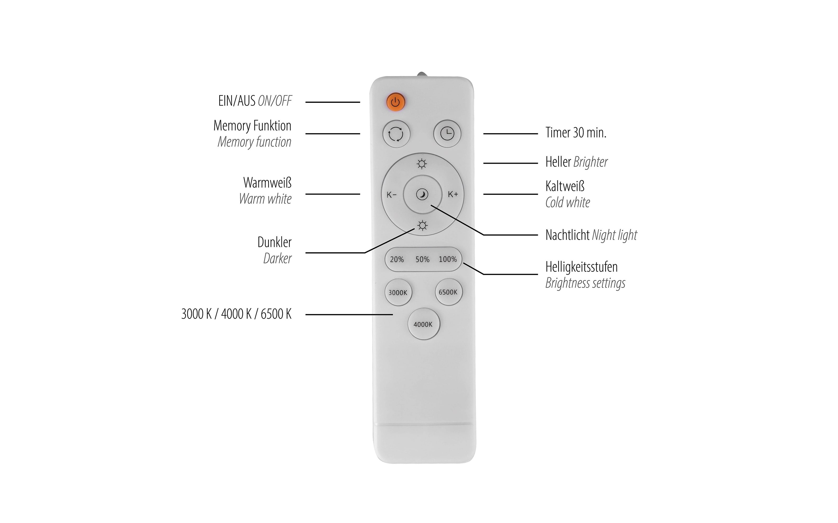 LED-Deckenleuchte Tavoli, schwarz, inkl. Fernbedienung 