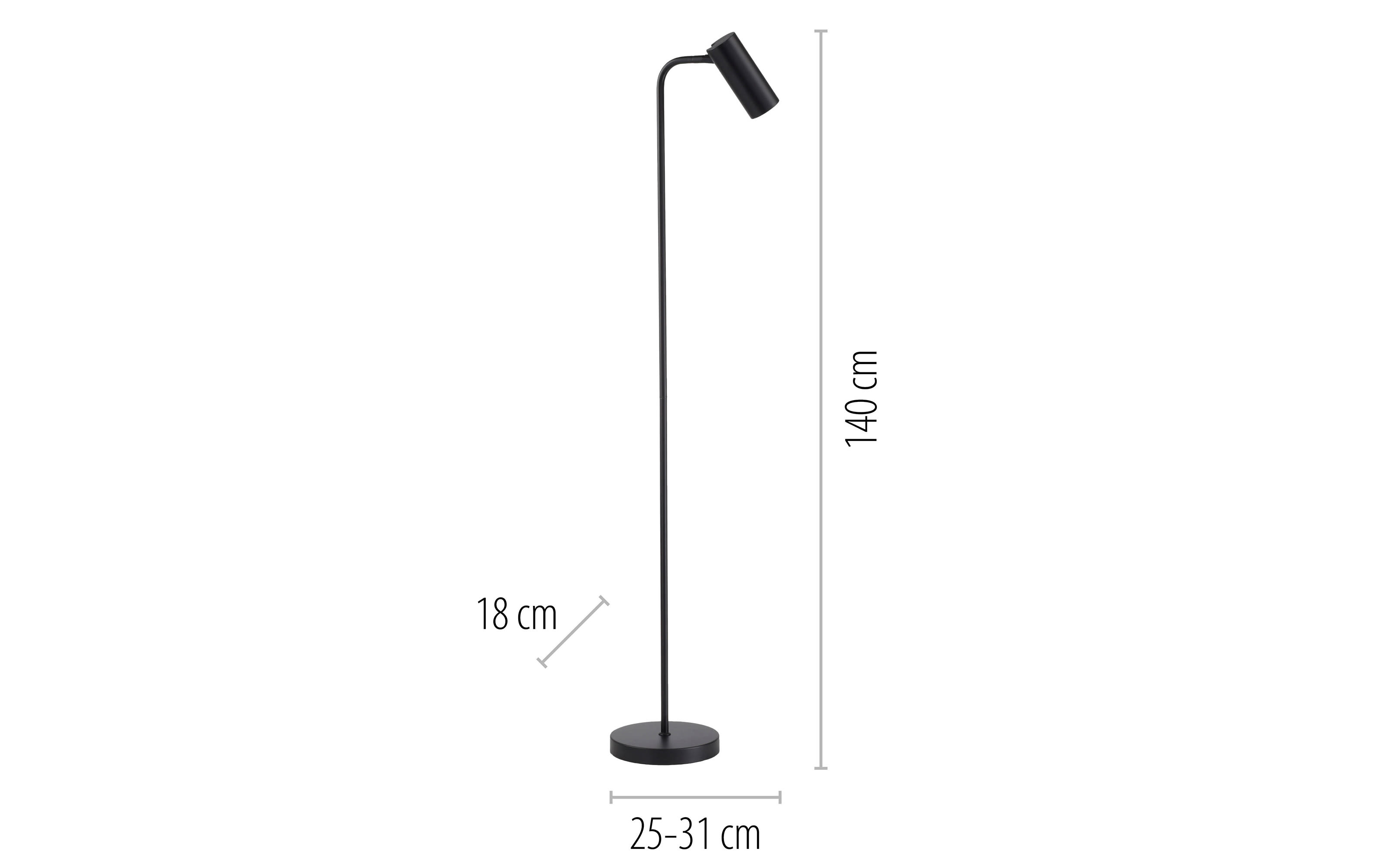 Stehleuchte Rik, schwarz