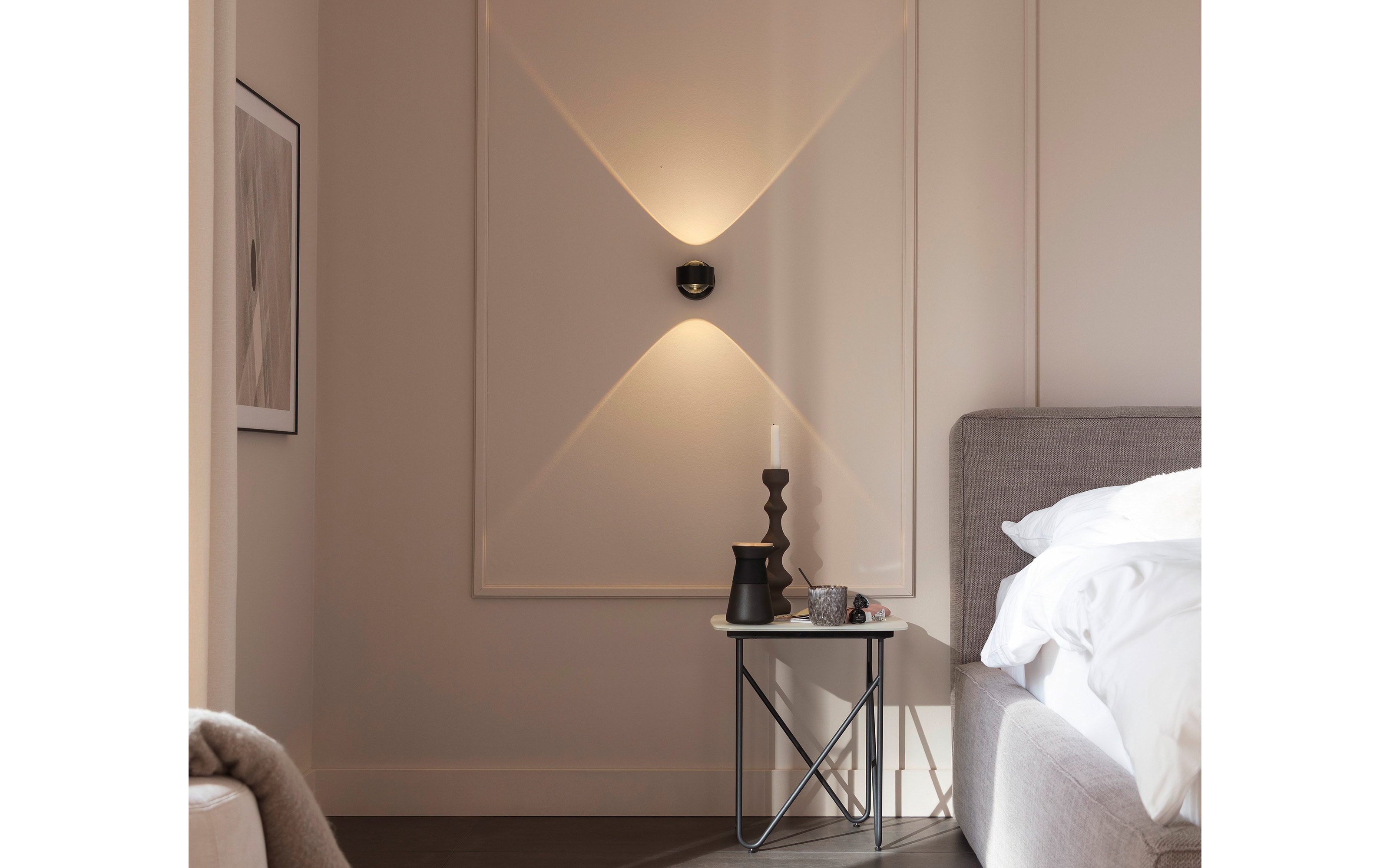 Wandleuchte Chia, schwarz