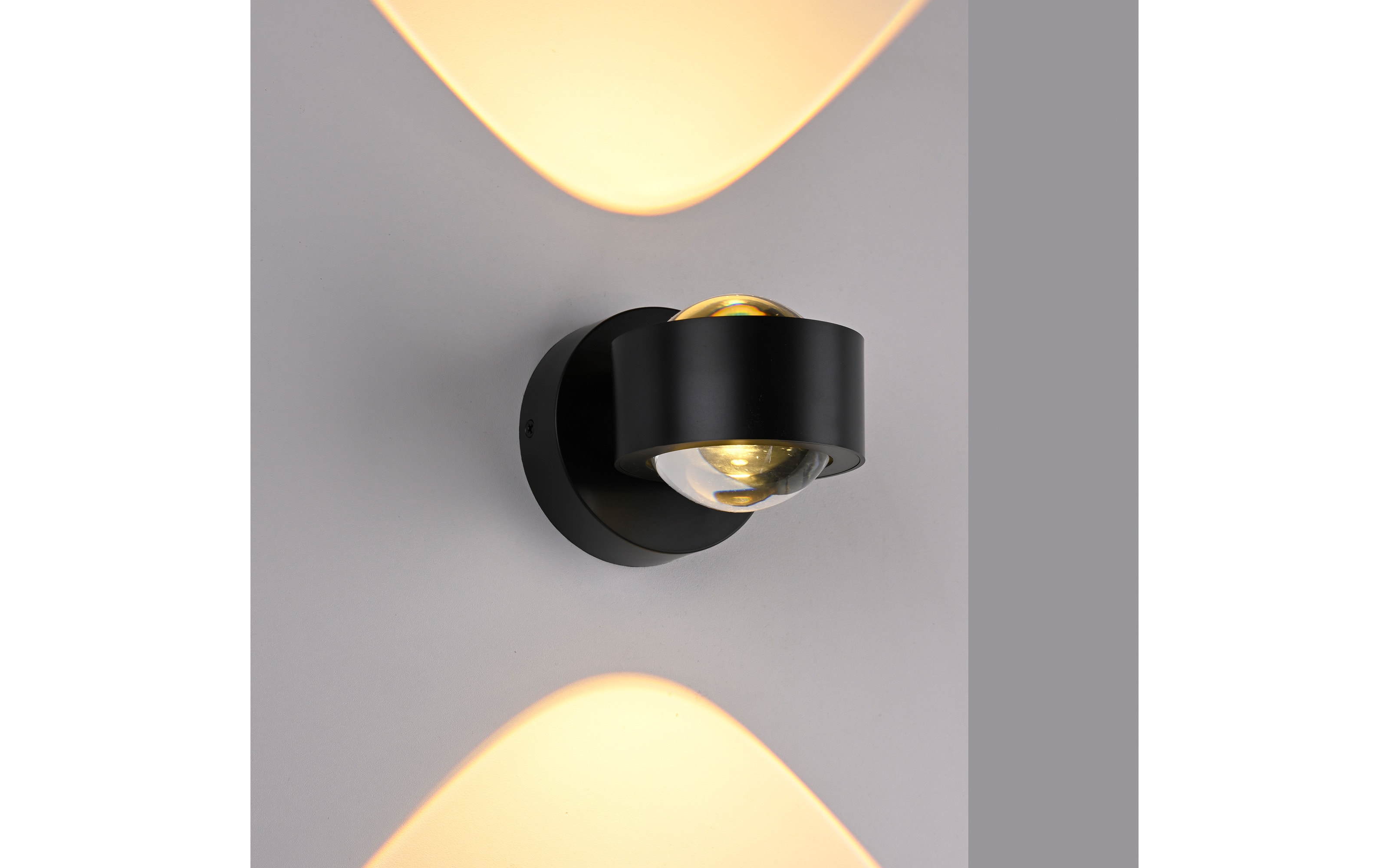 Wandleuchte Chia, schwarz