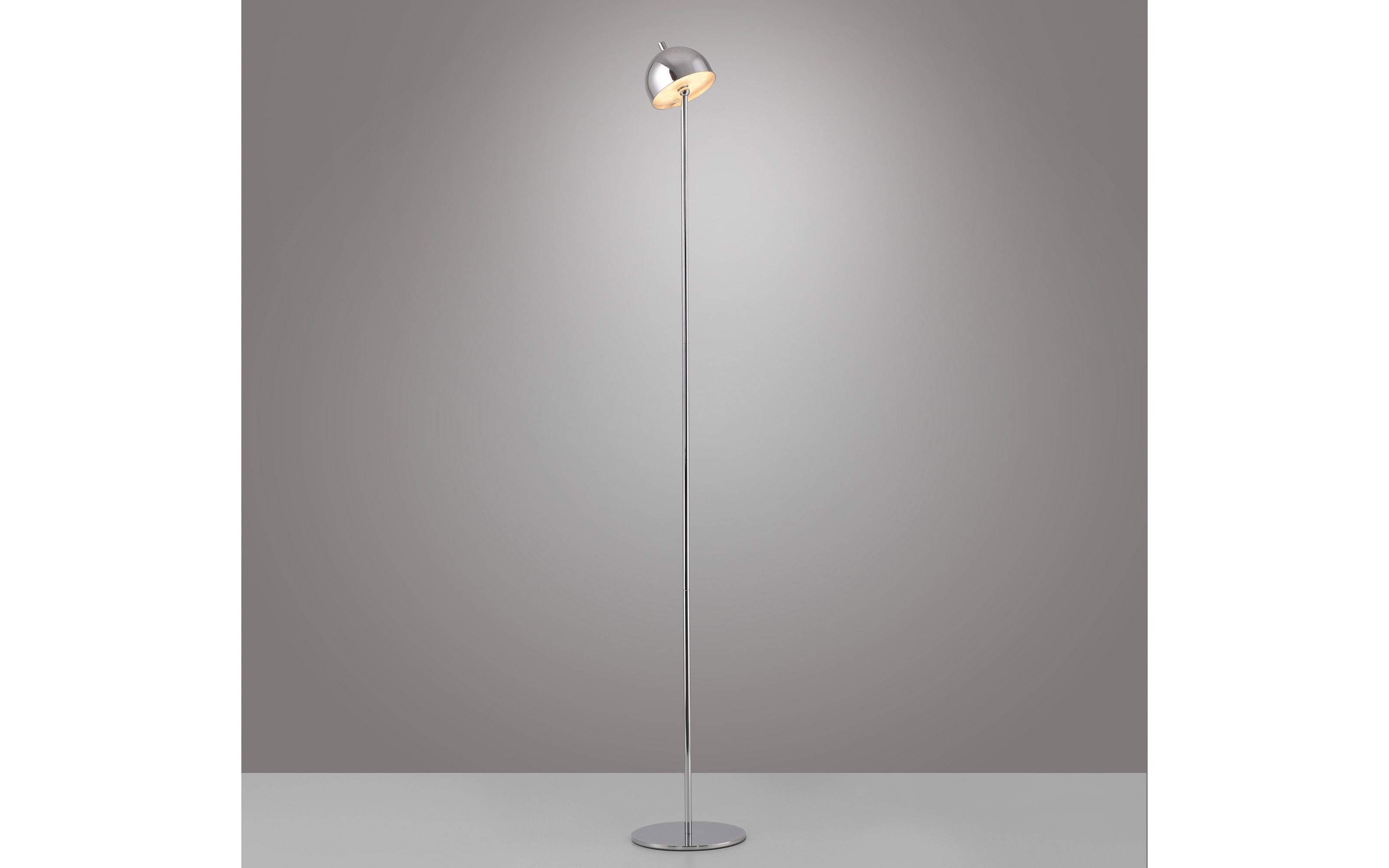 AKKU-Stehleuchte Bellis, chromfarbig