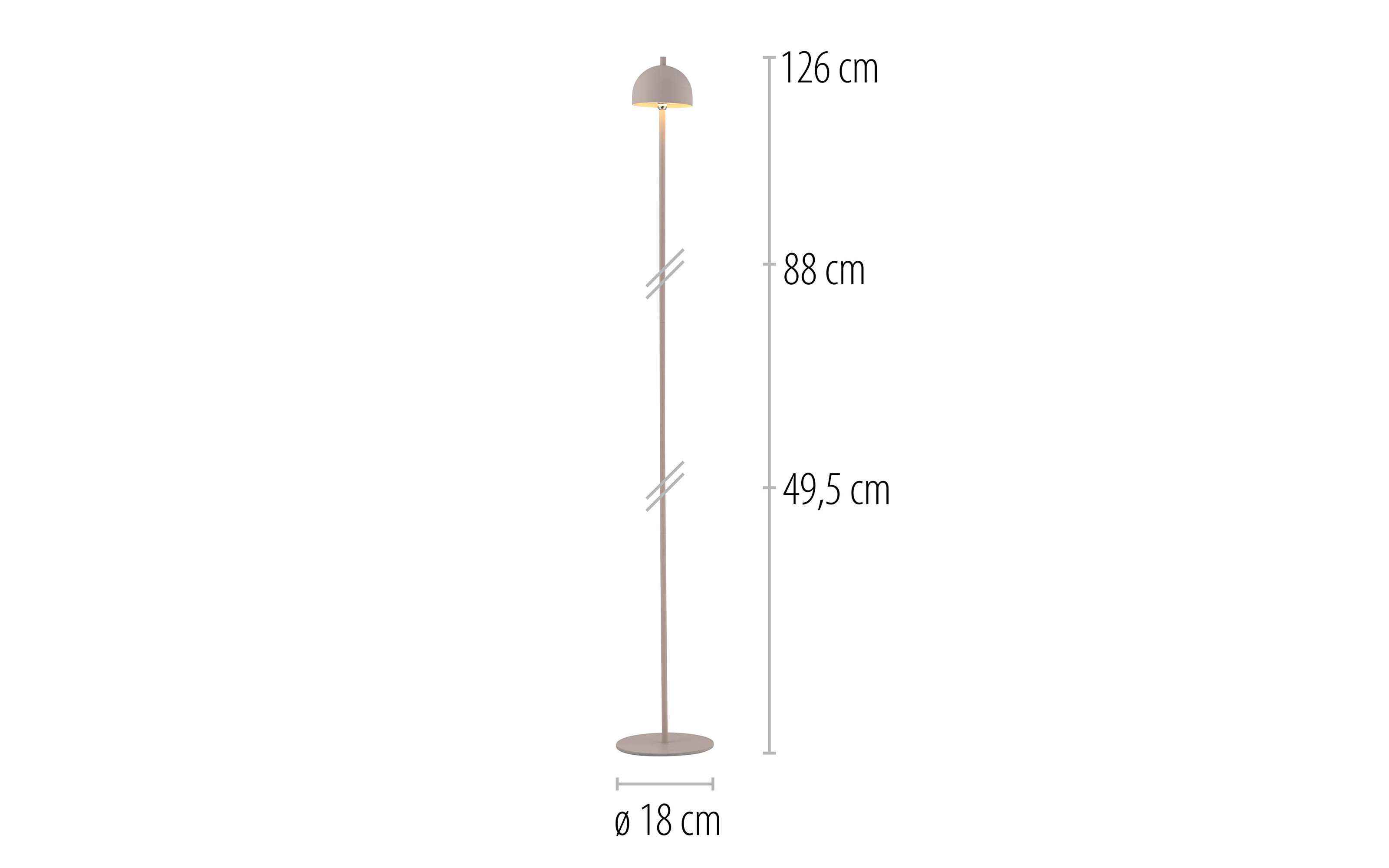 AKKU-Stehleuchte Bellis, sandfarbig