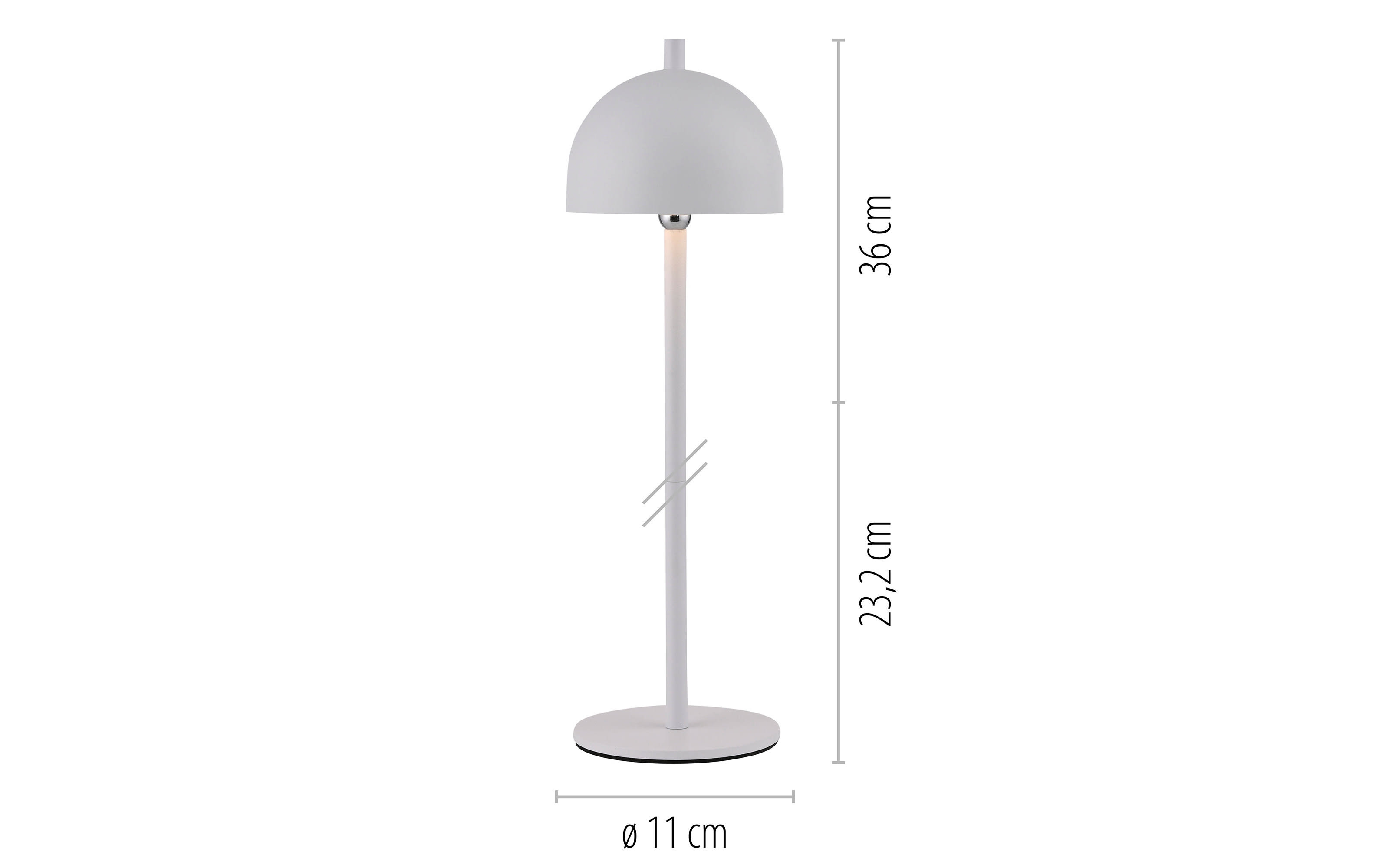 AKKU-Tischleuchte Bellis, weiß