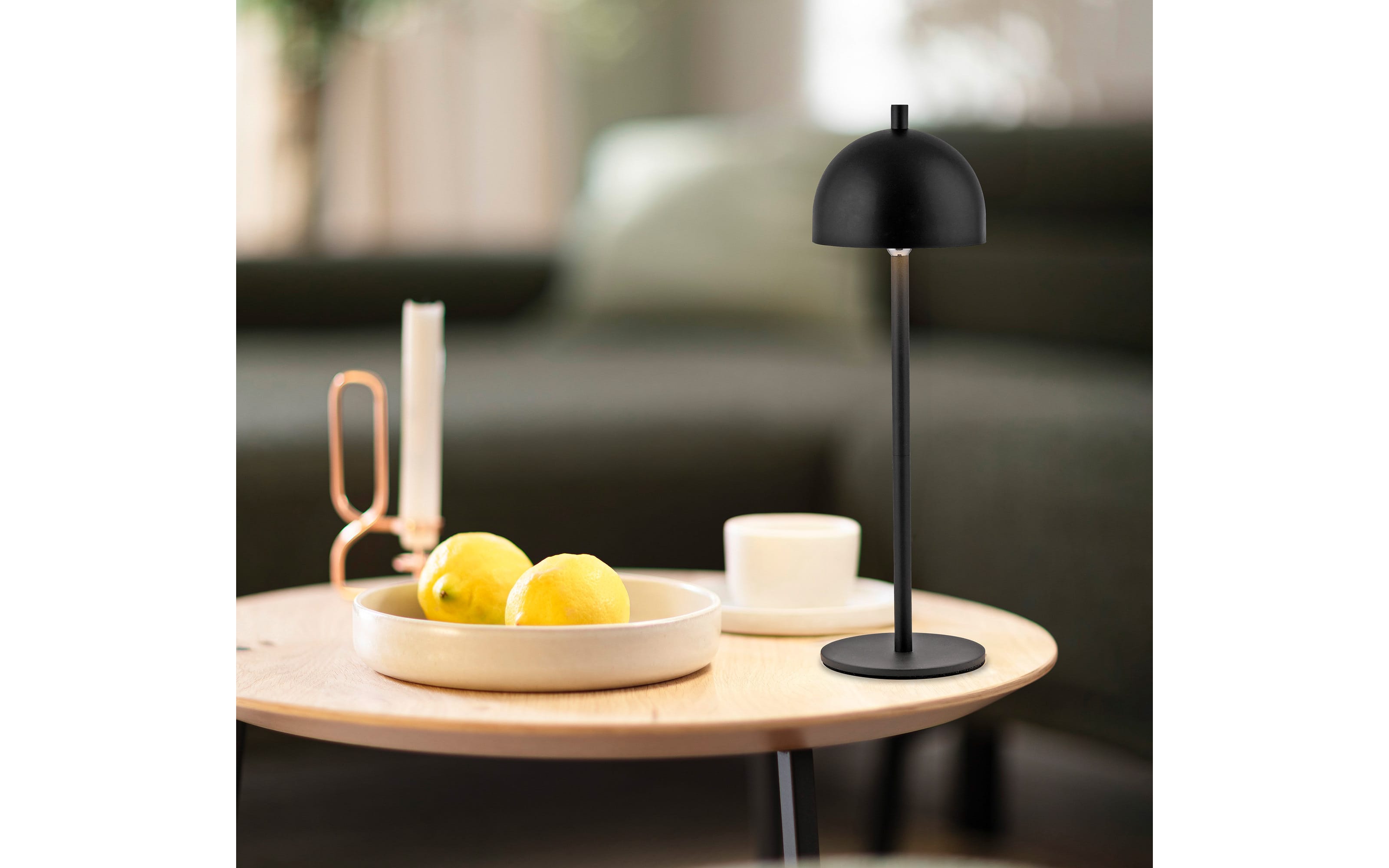 AKKU-Tischleuchte Bellis, schwarz