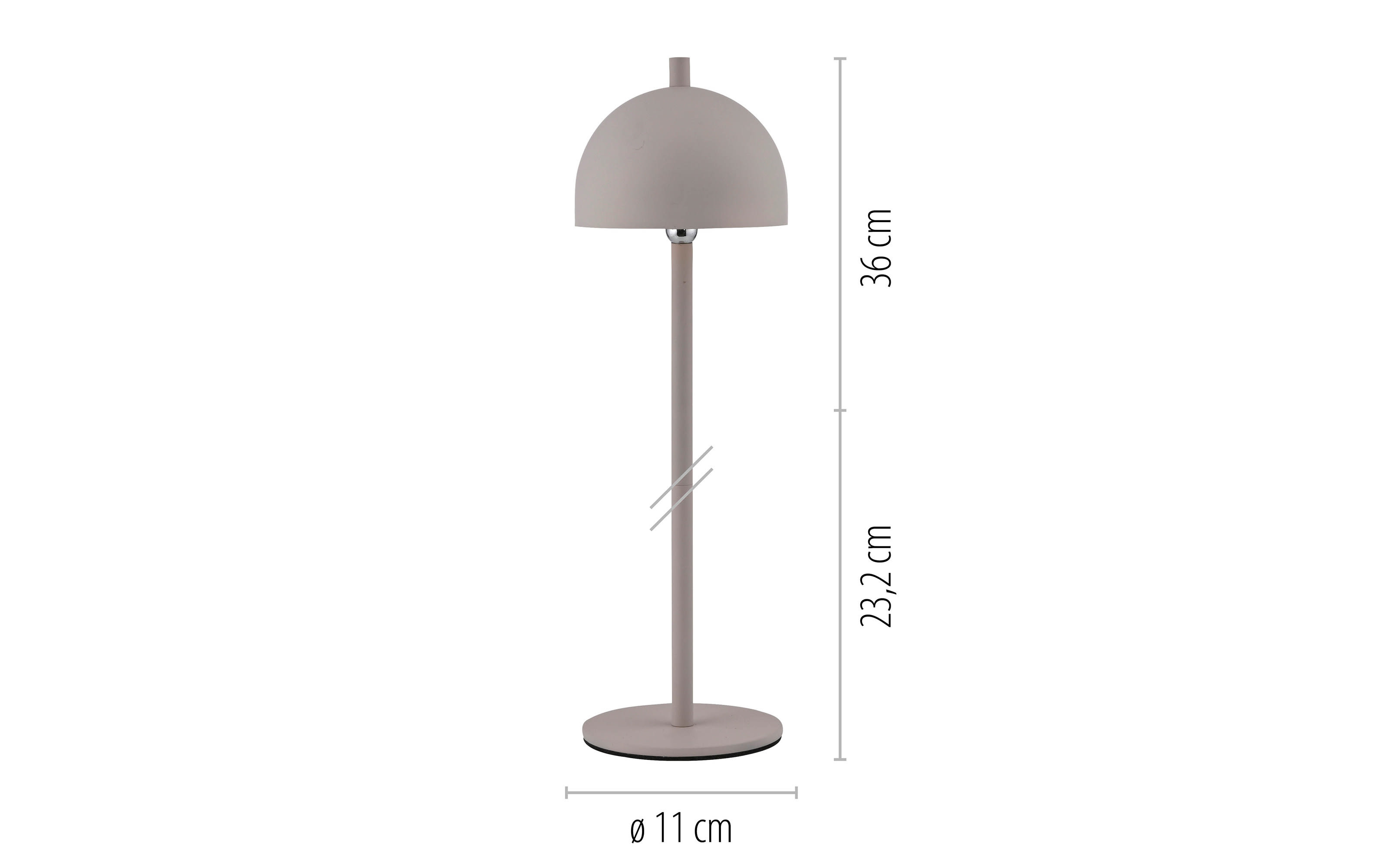 AKKU-Tischleuchte Bellis, sandfarbig