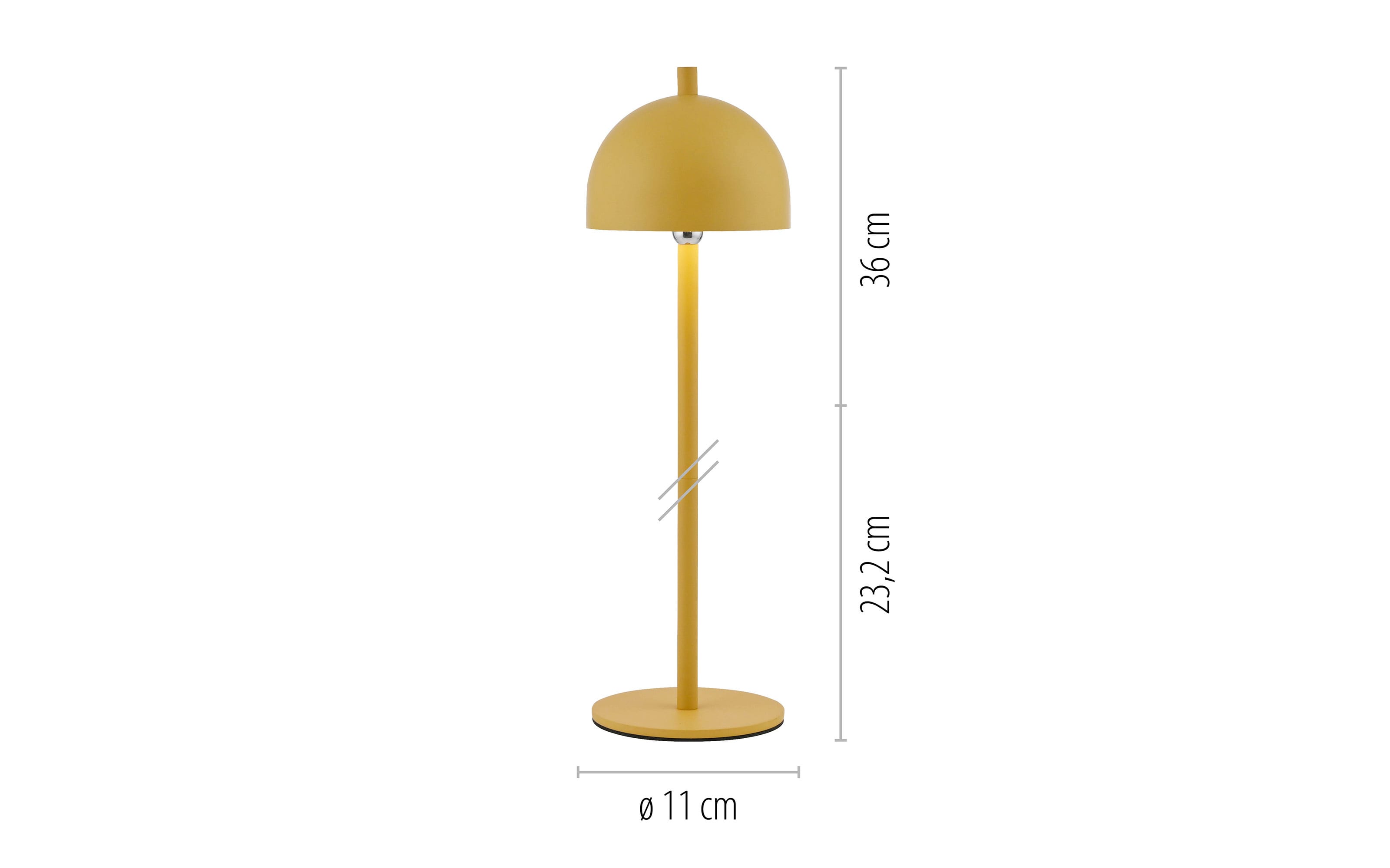 AKKU-Tischleuchte Bellis, gelb