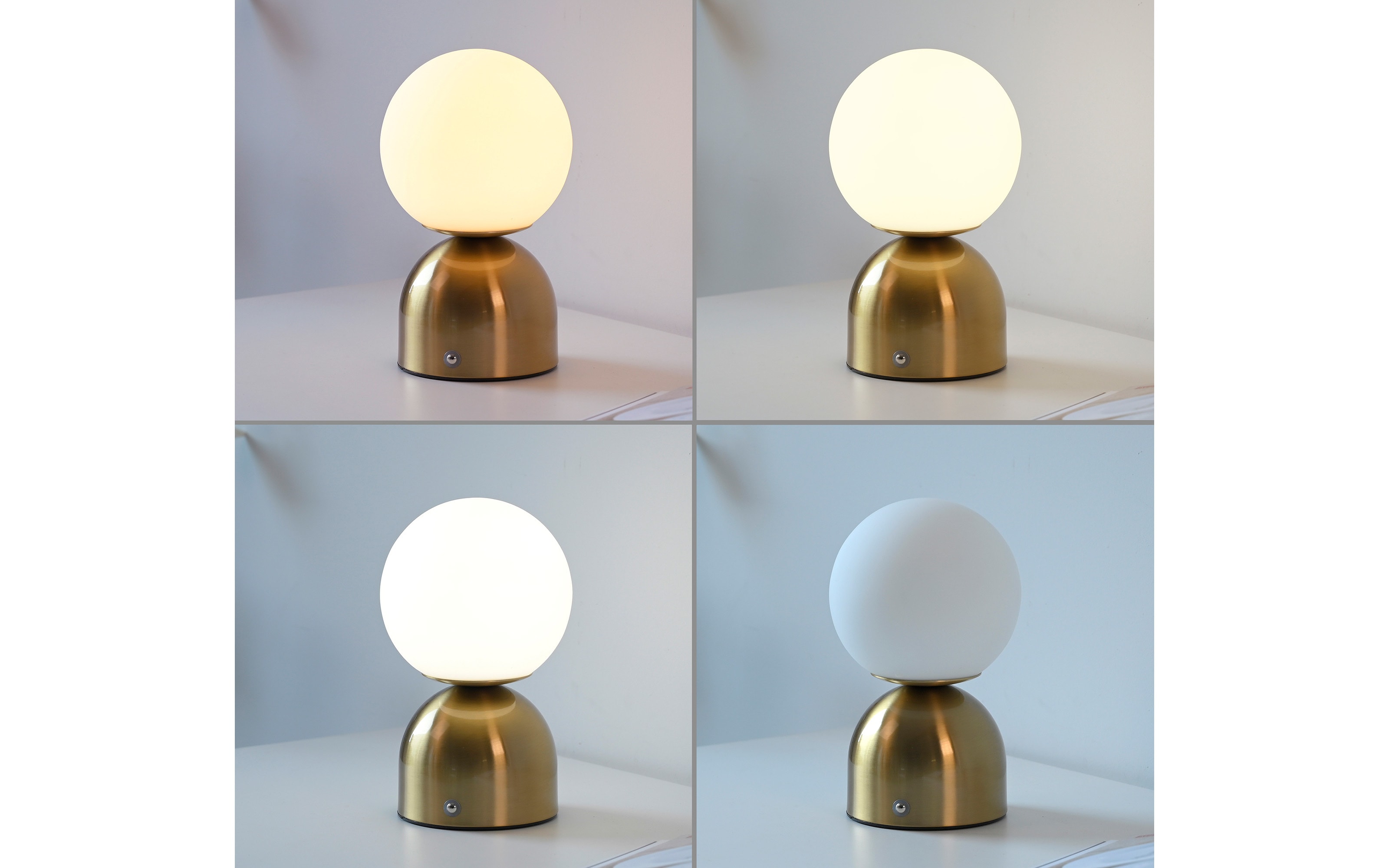 LED-Akkutischleuchte Rudi Schöner Wohnen, goldfarbig, inkl. CCT Funktion