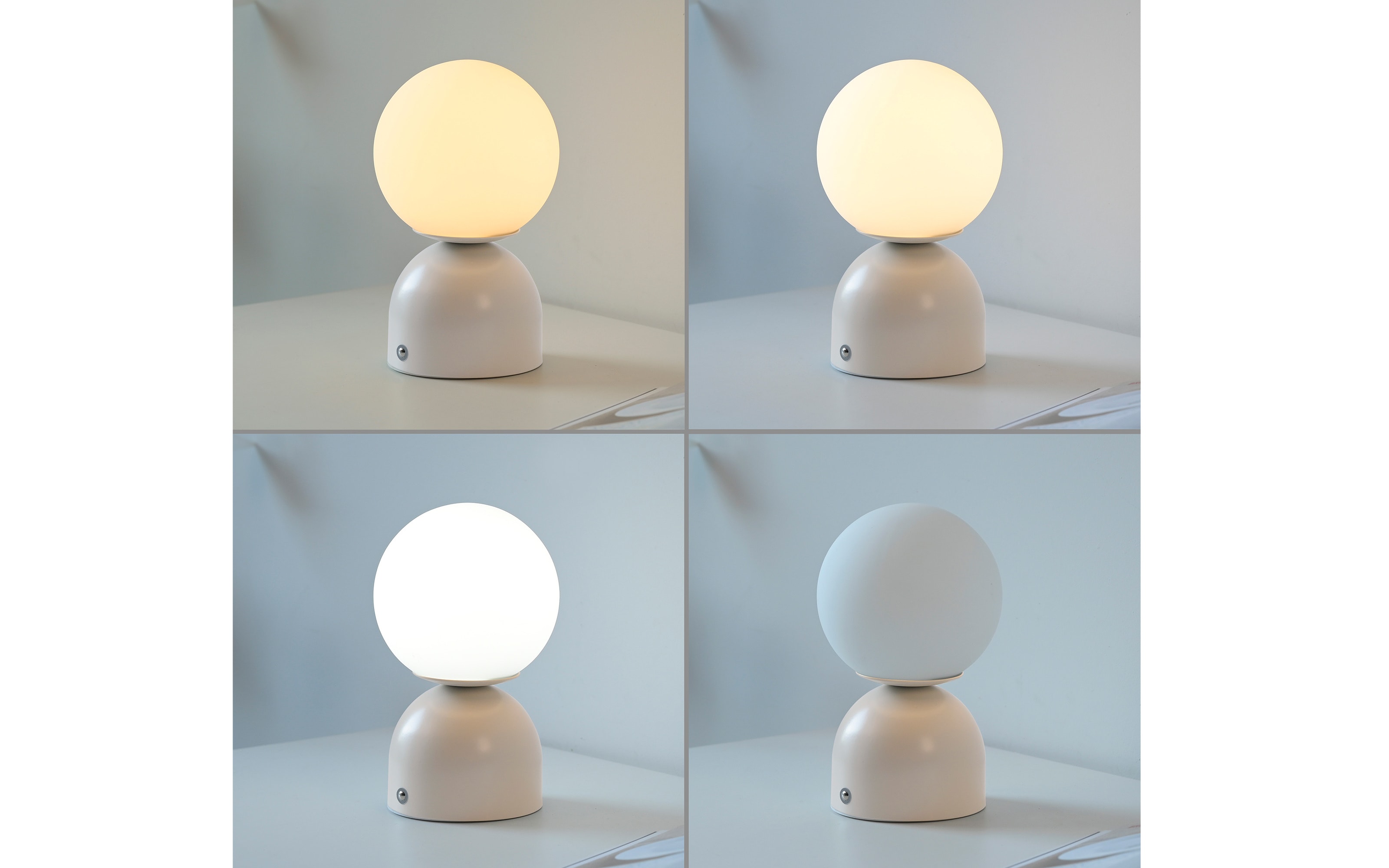LED-Akkutischleuchte Rudi, sandfarbig, inkl. CCT Funktion