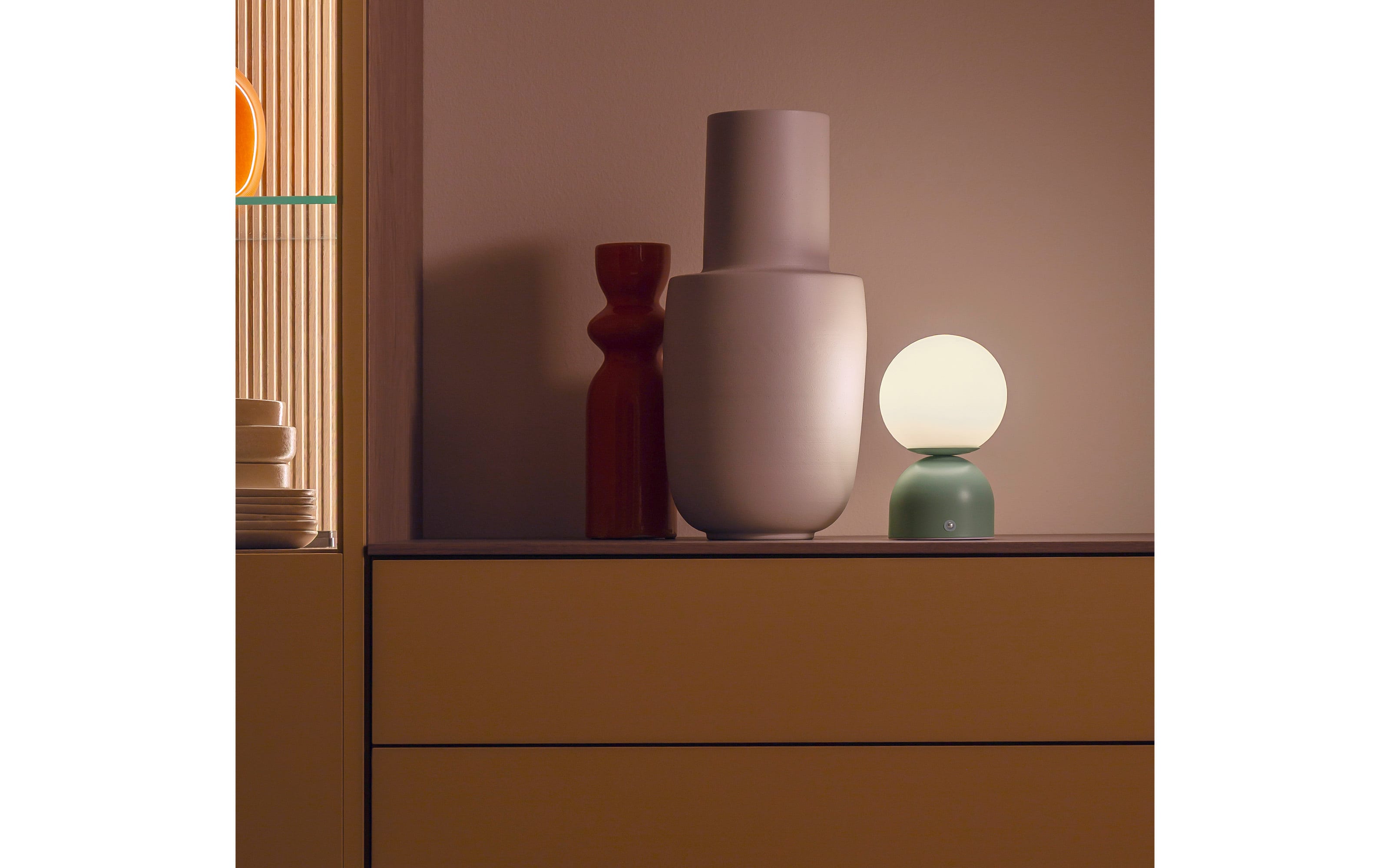 LED-Akkutischleuchte Rudi Schöner Wohnen, mintfarbig, inkl. CCT Funktion
