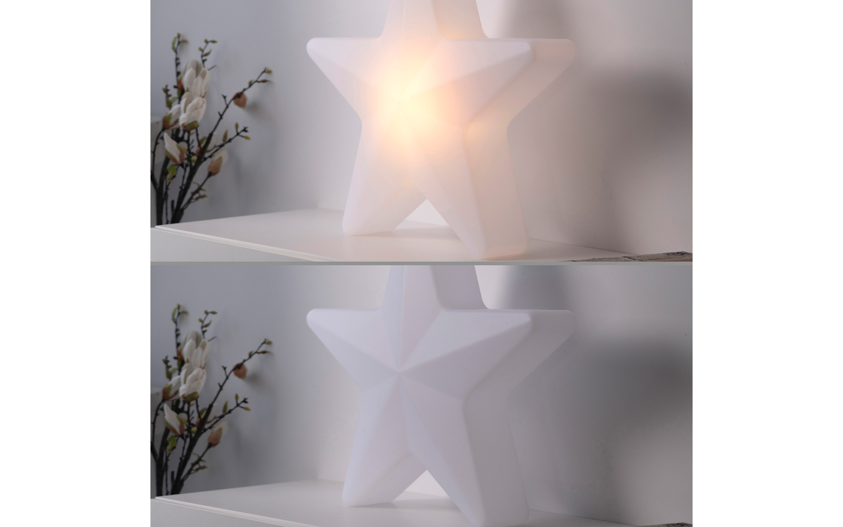 Akku-Tischleuchte Star, weiß, 55 cm, inkl. RGBW Farbwechsler