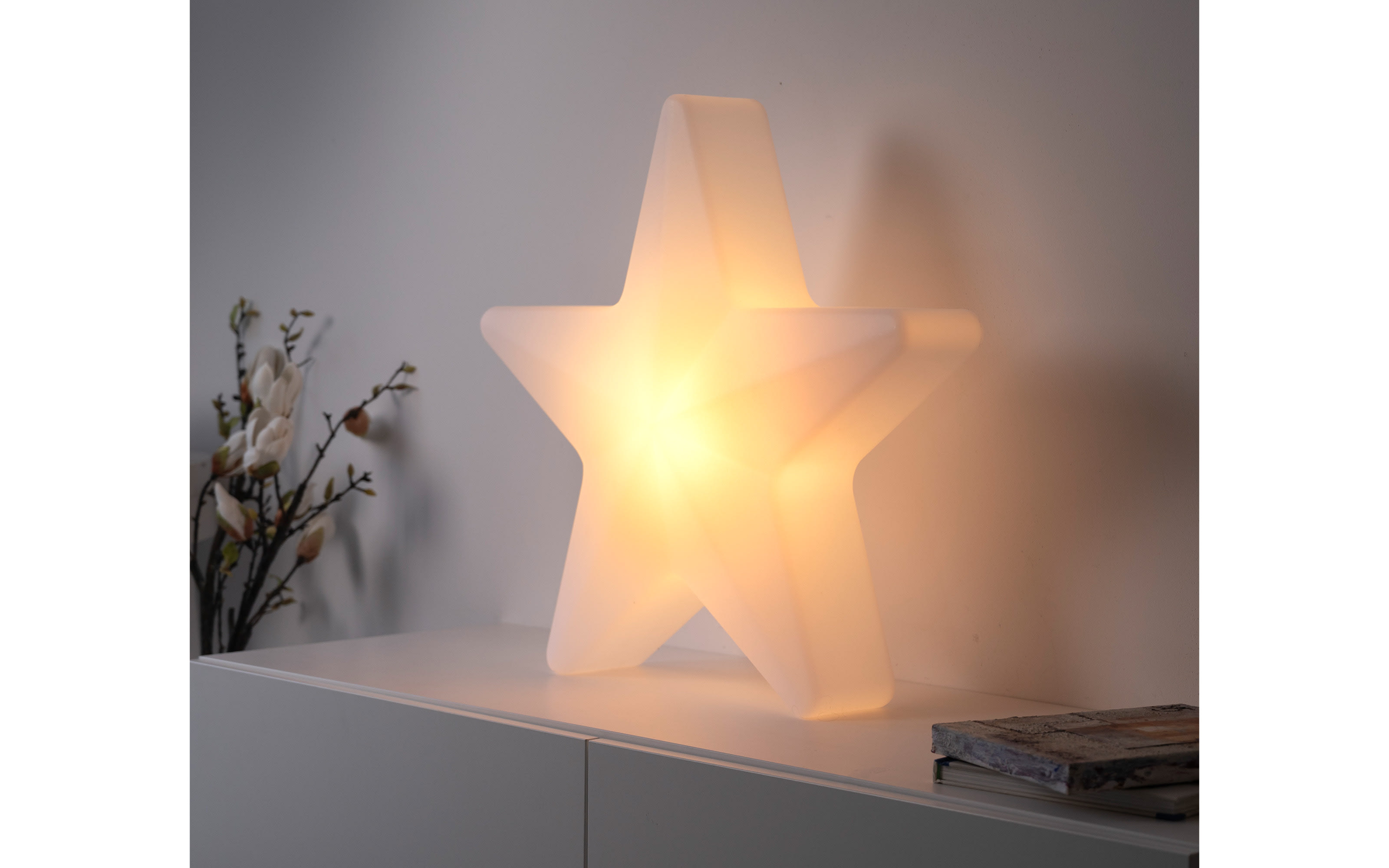 Akku-Tischleuchte Star, weiß, 55 cm, inkl. RGBW Farbwechsler