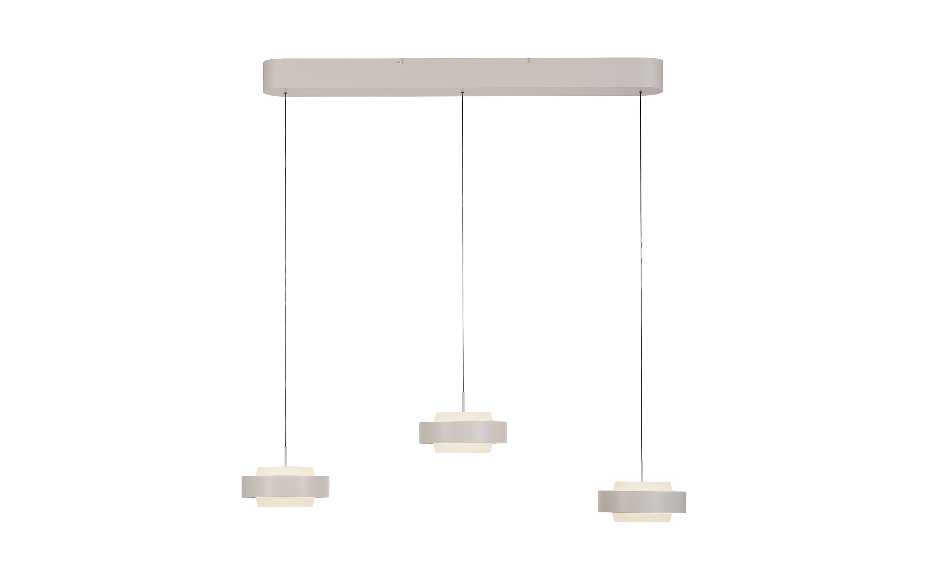 LED-Pendelleuchte Elmo, sandfarbig