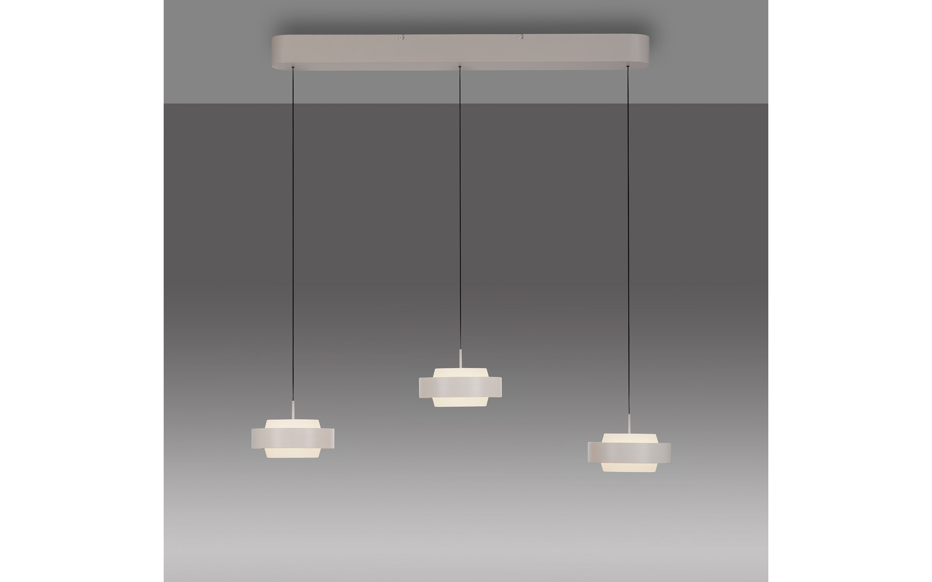 LED-Pendelleuchte Elmo, sandfarbig