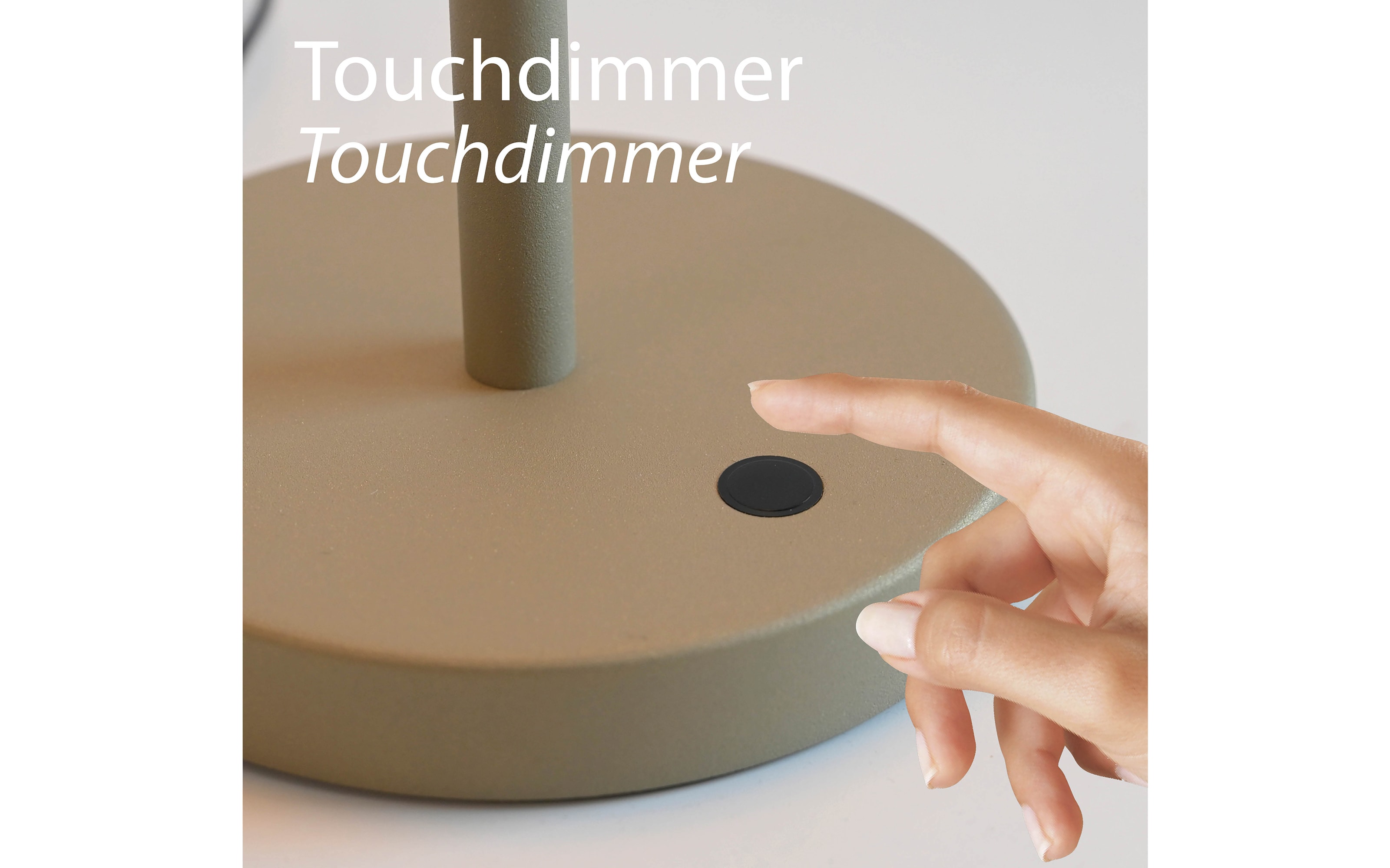 LED-Tischleuchte Elmo, sandfarbig