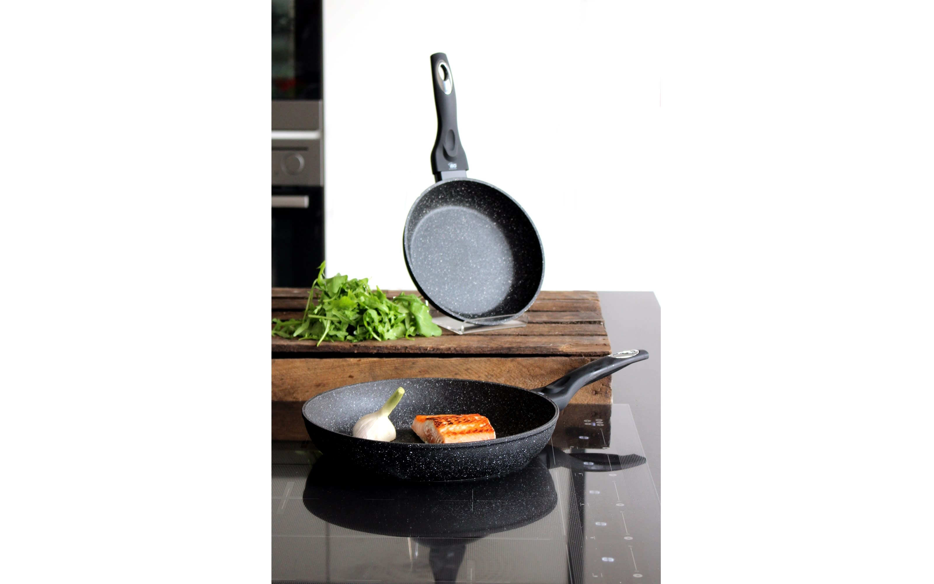 Pfannenset Granit Passion, Aluguss schwarz, 2-teilig