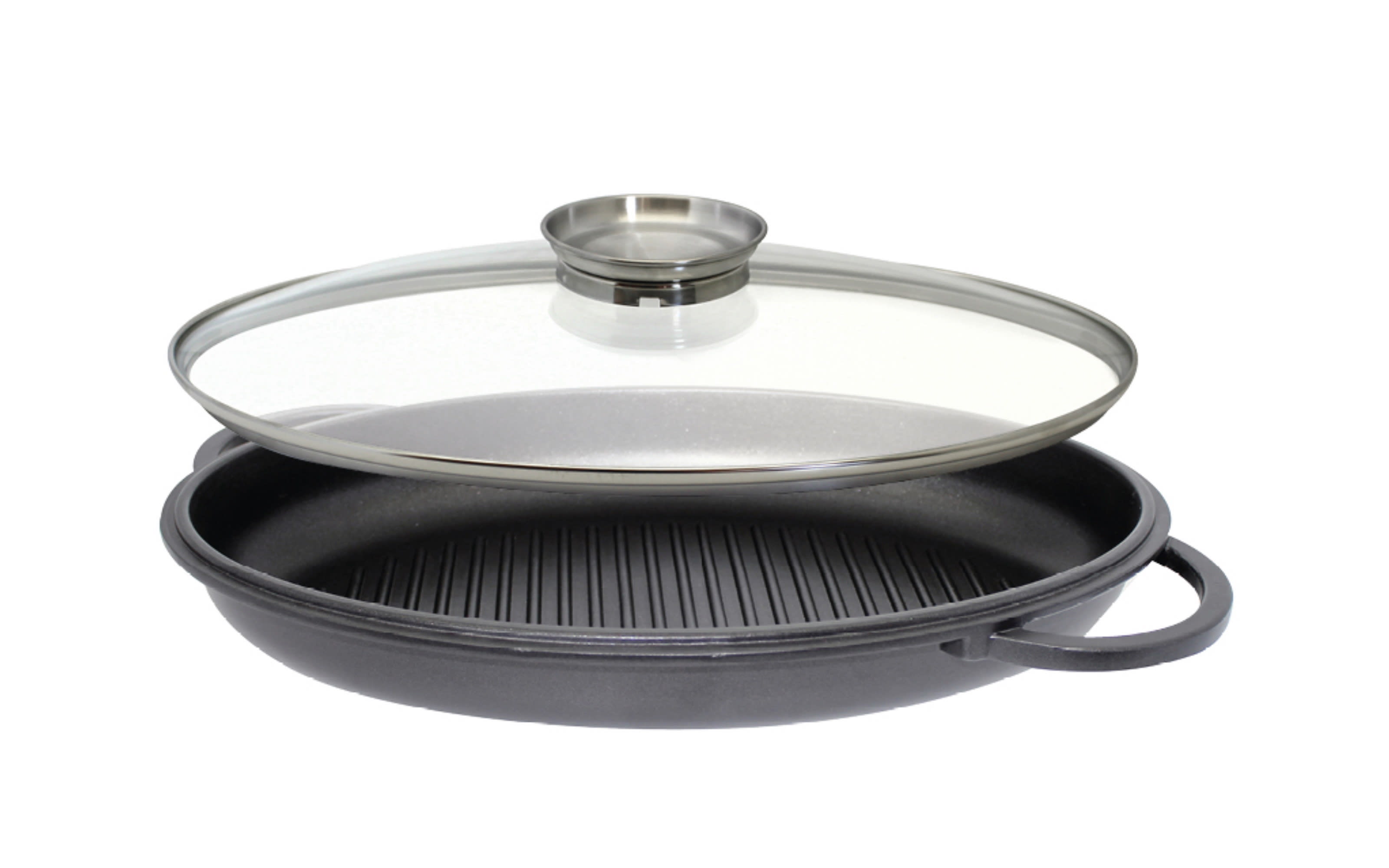 Bräter Alucast, 3tlg, oval, 38cm