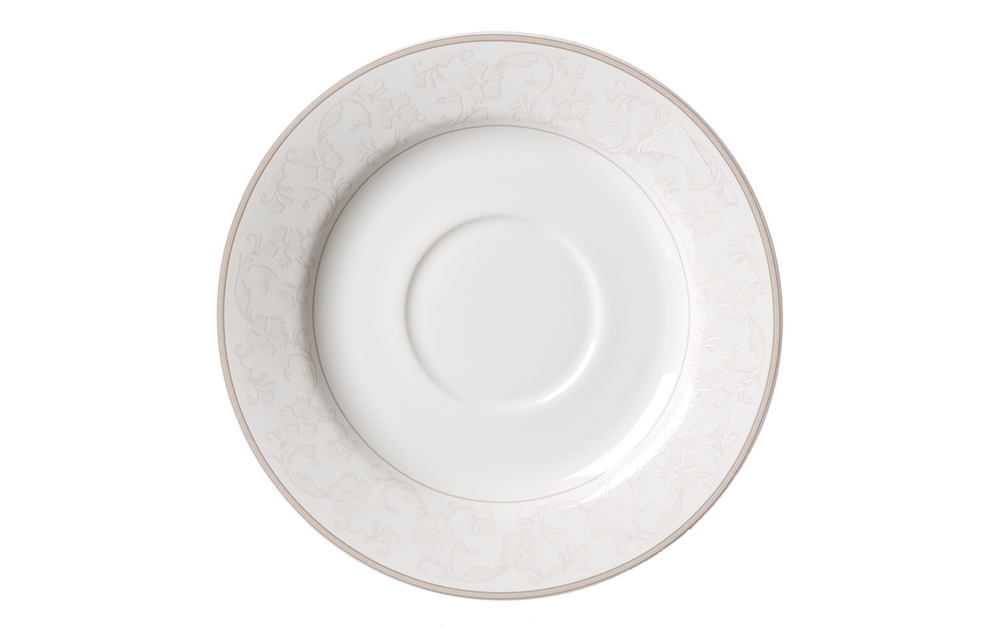 Kaffeeuntertasse Isabella, weiß, 16 cm