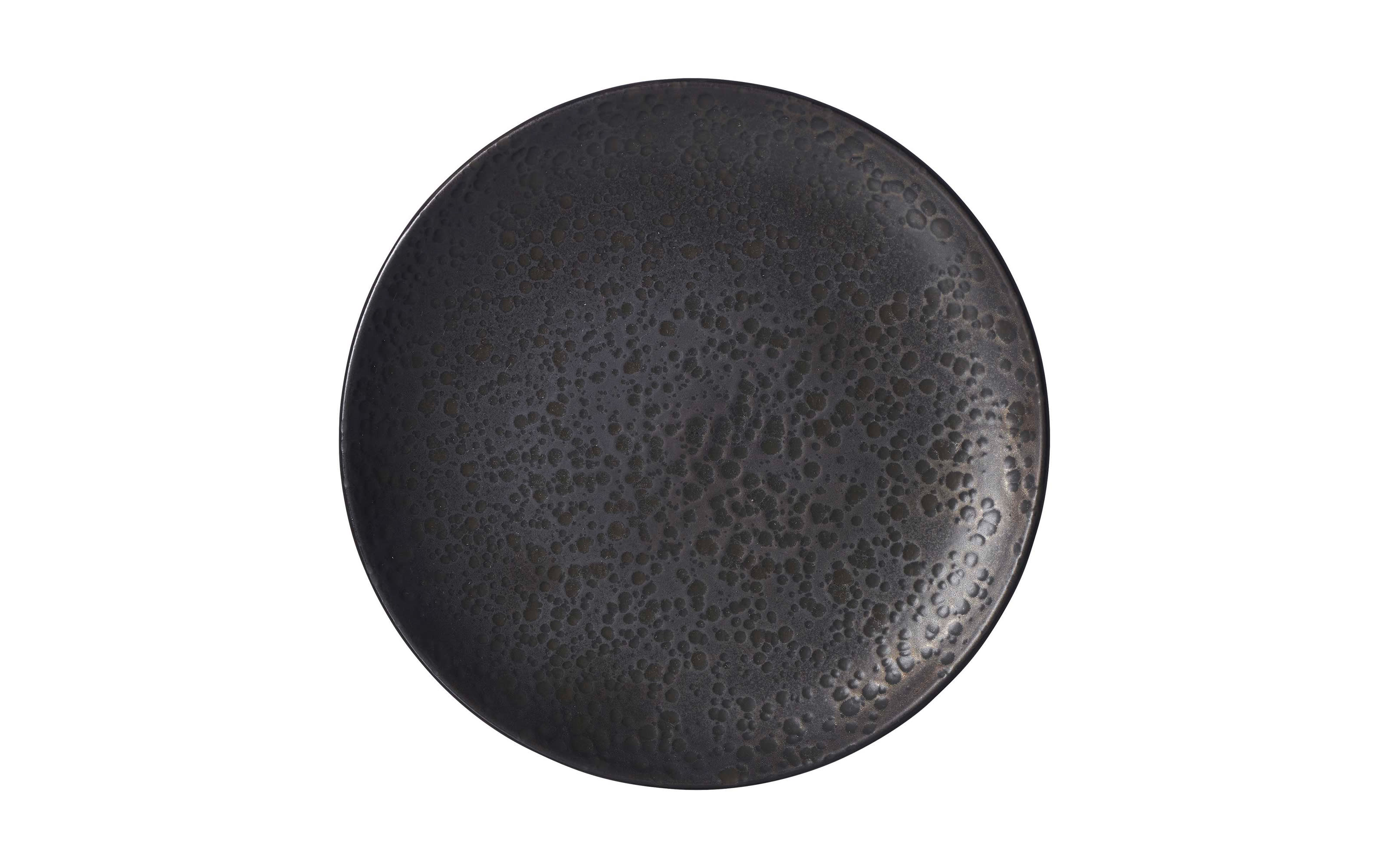 Teller Kitwe, Steingut, schwarz, 20 cm