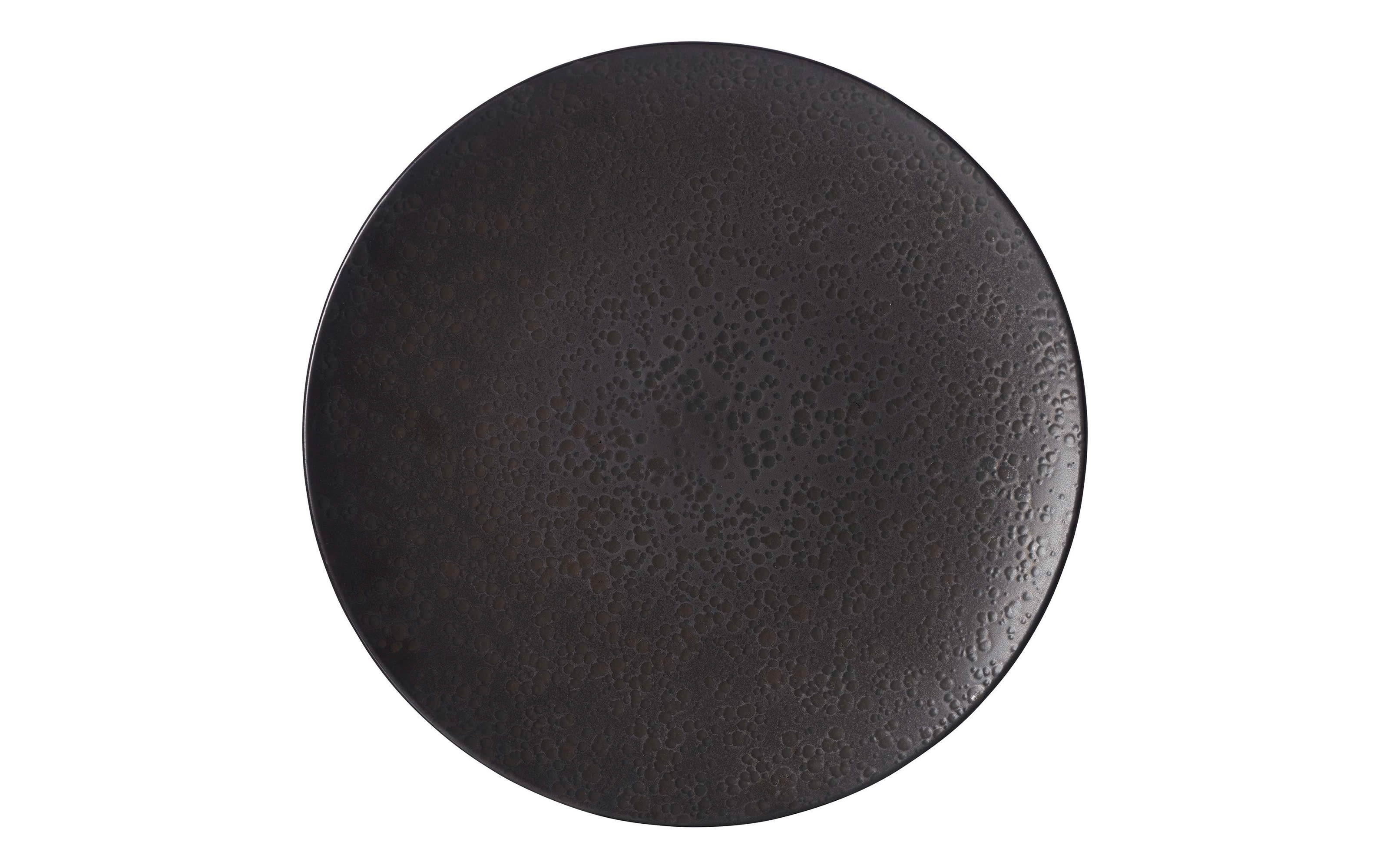 Teller Kitwe, Steingut, schwarz, 28 cm