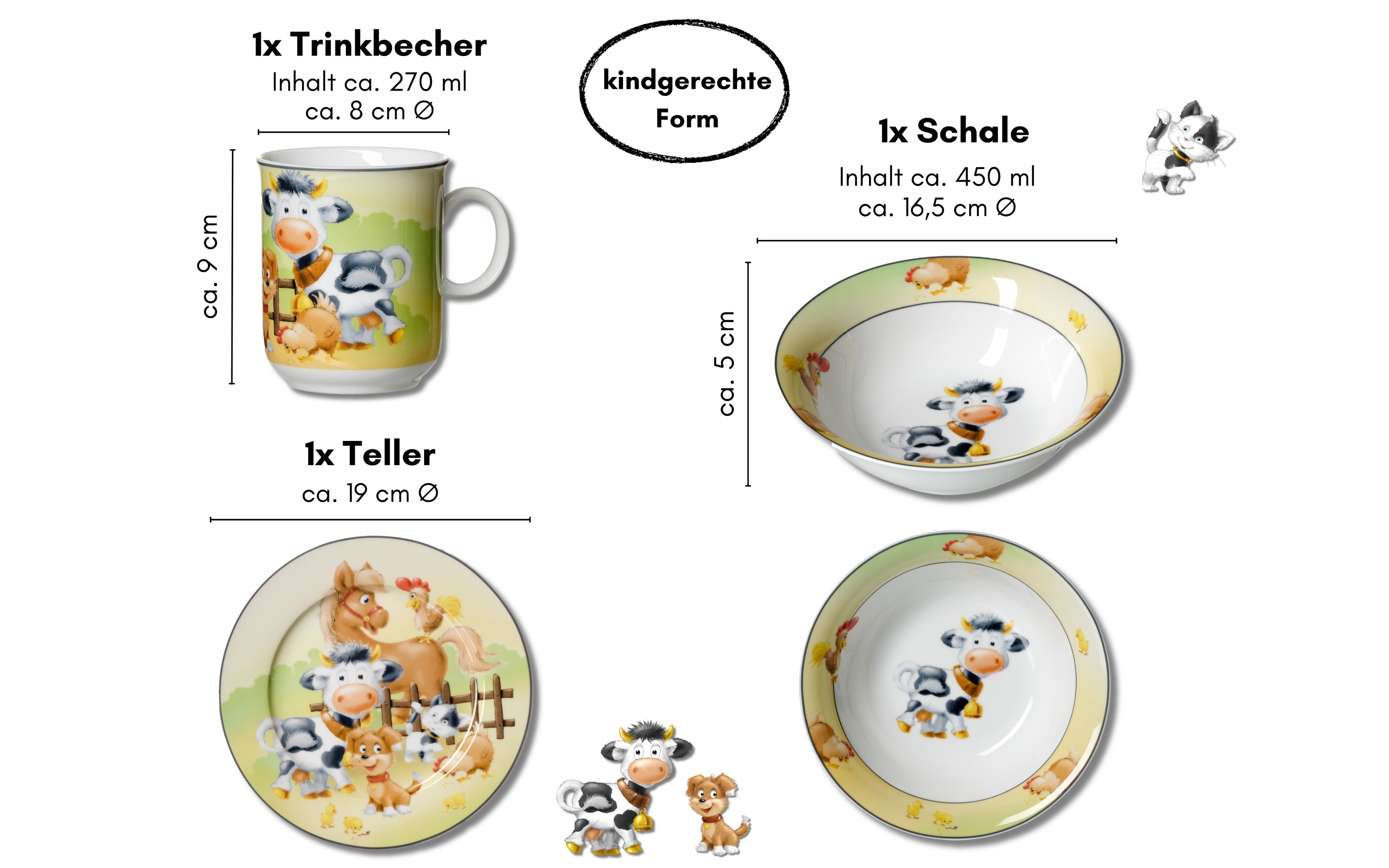 Kinderset Hoftiere, 3-teilig