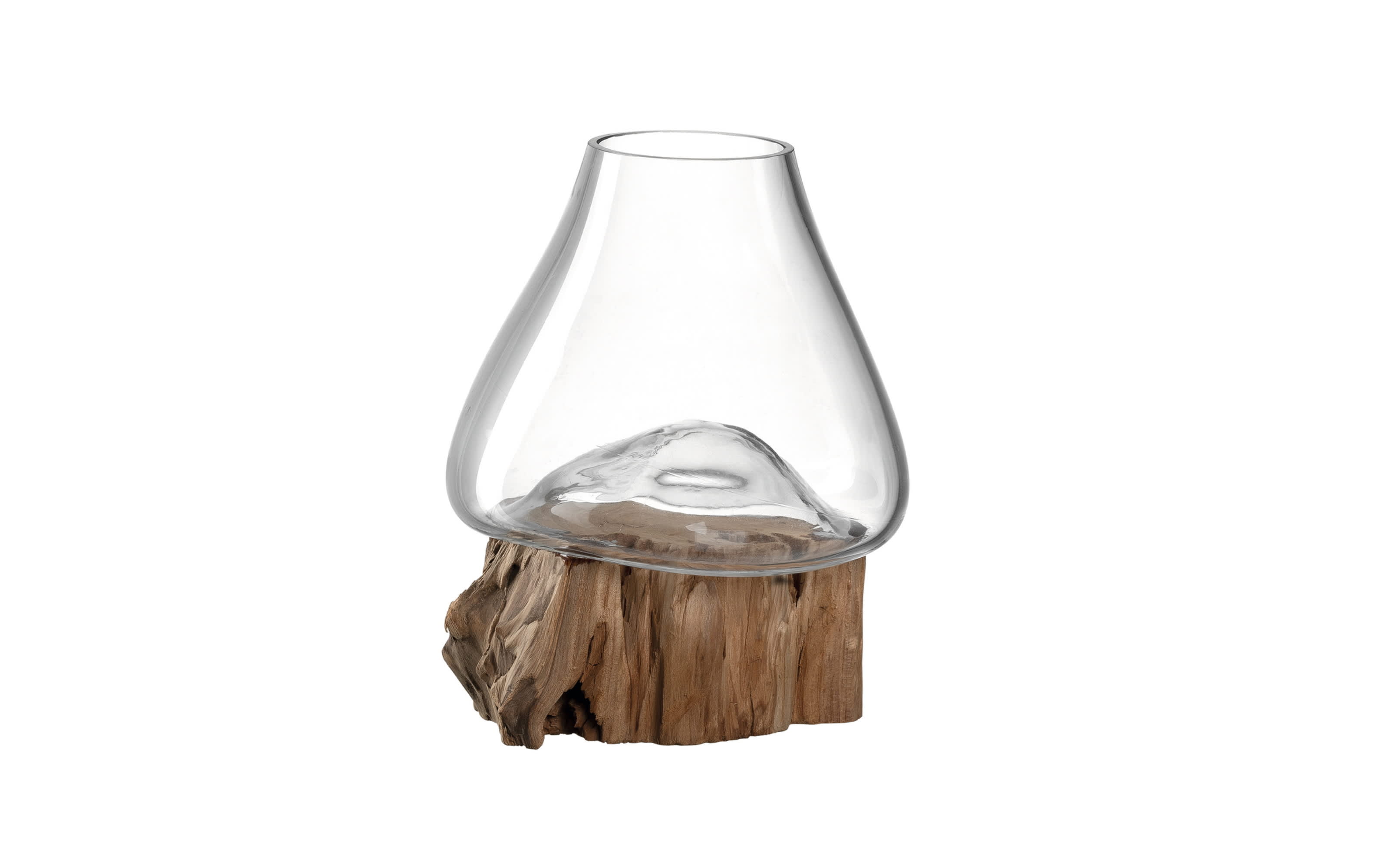Vase auf Holz Casolare, 17,5 x 17,6 x 22 cm