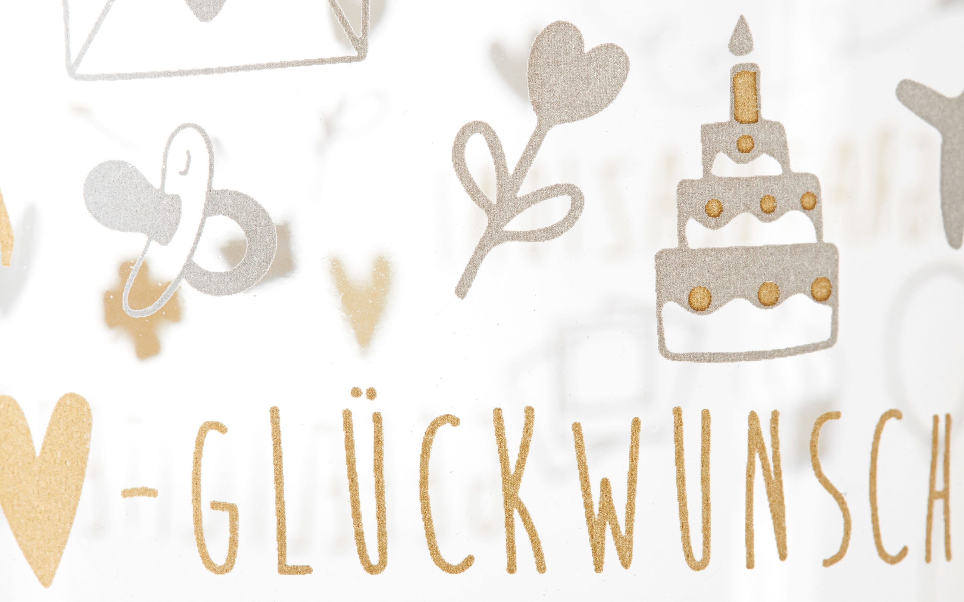 Geschenkdose “Glückwunsch”, Glas, 16 cm
