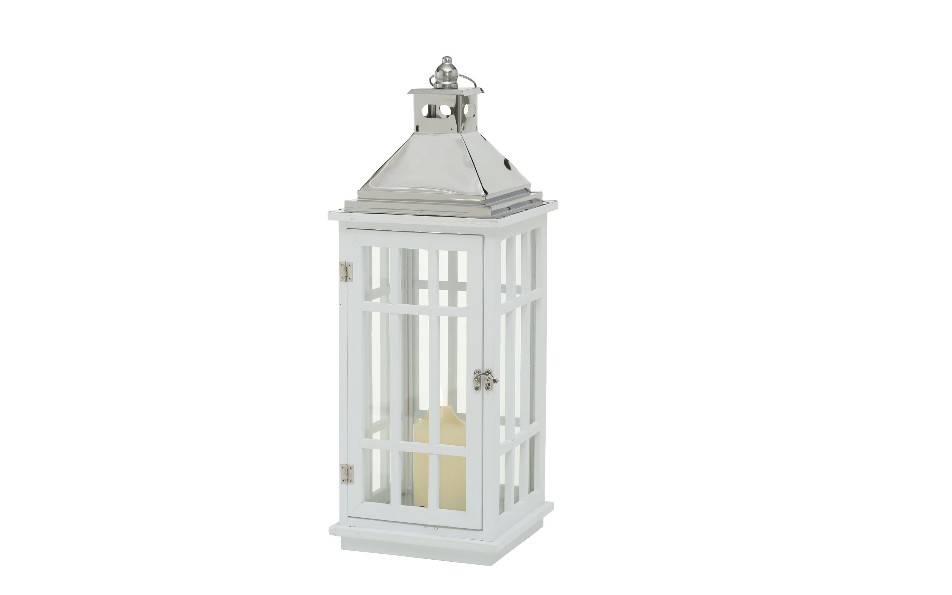 Laterne Reiner in weiß, 60 cm