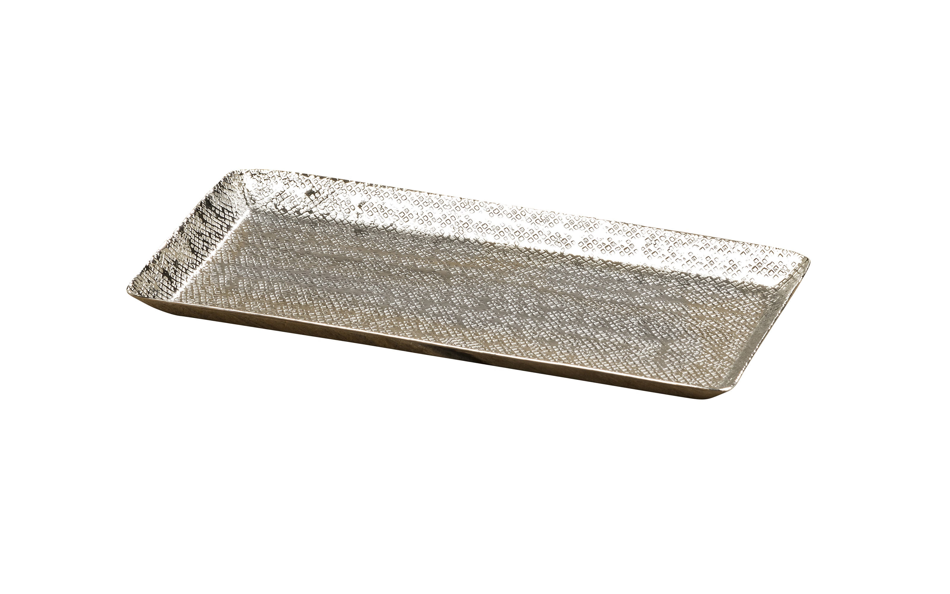 Tablett Detroit in silber, 13 x 28 cm