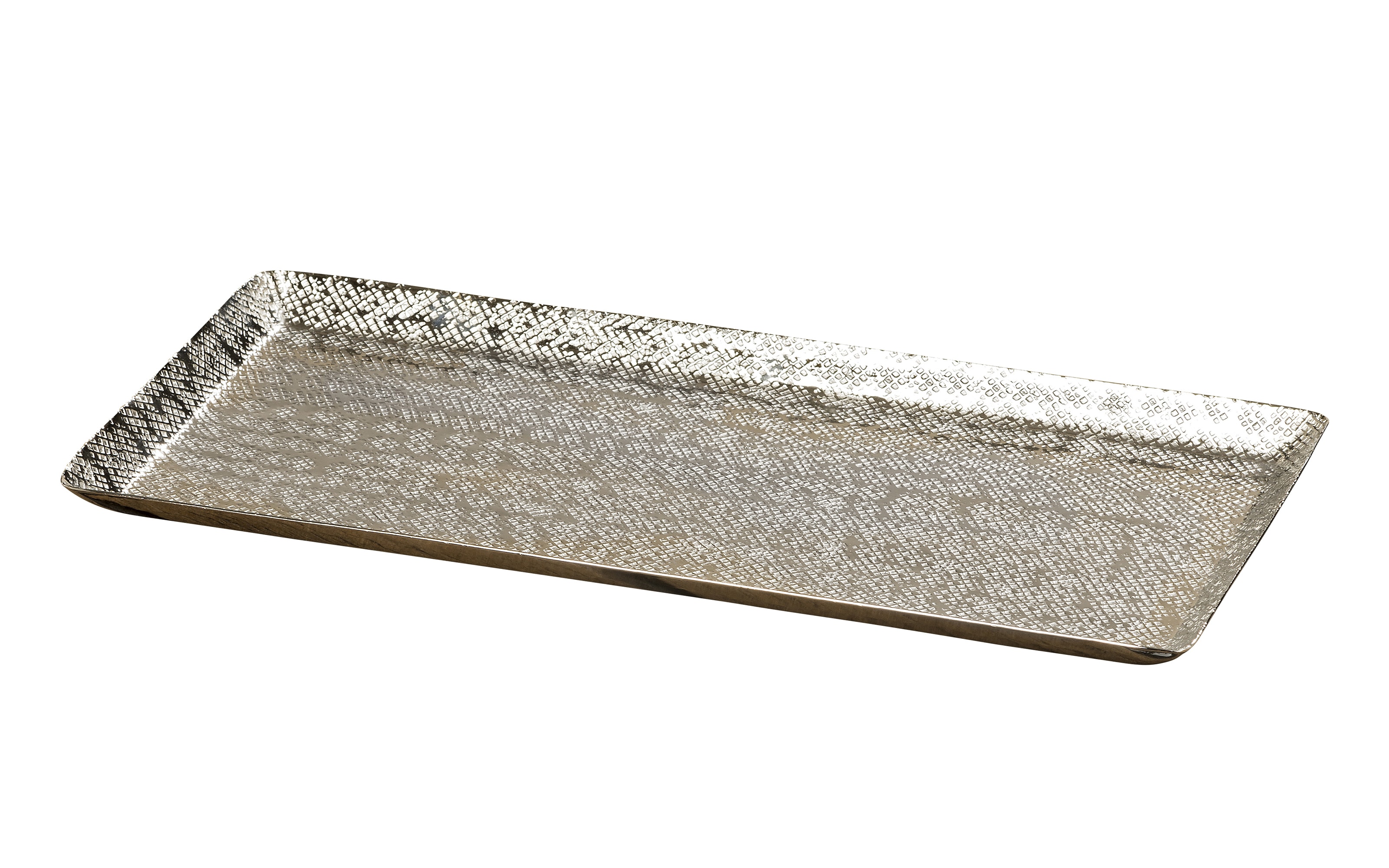 Tablett Detroit in silber, 17 x 28 cm