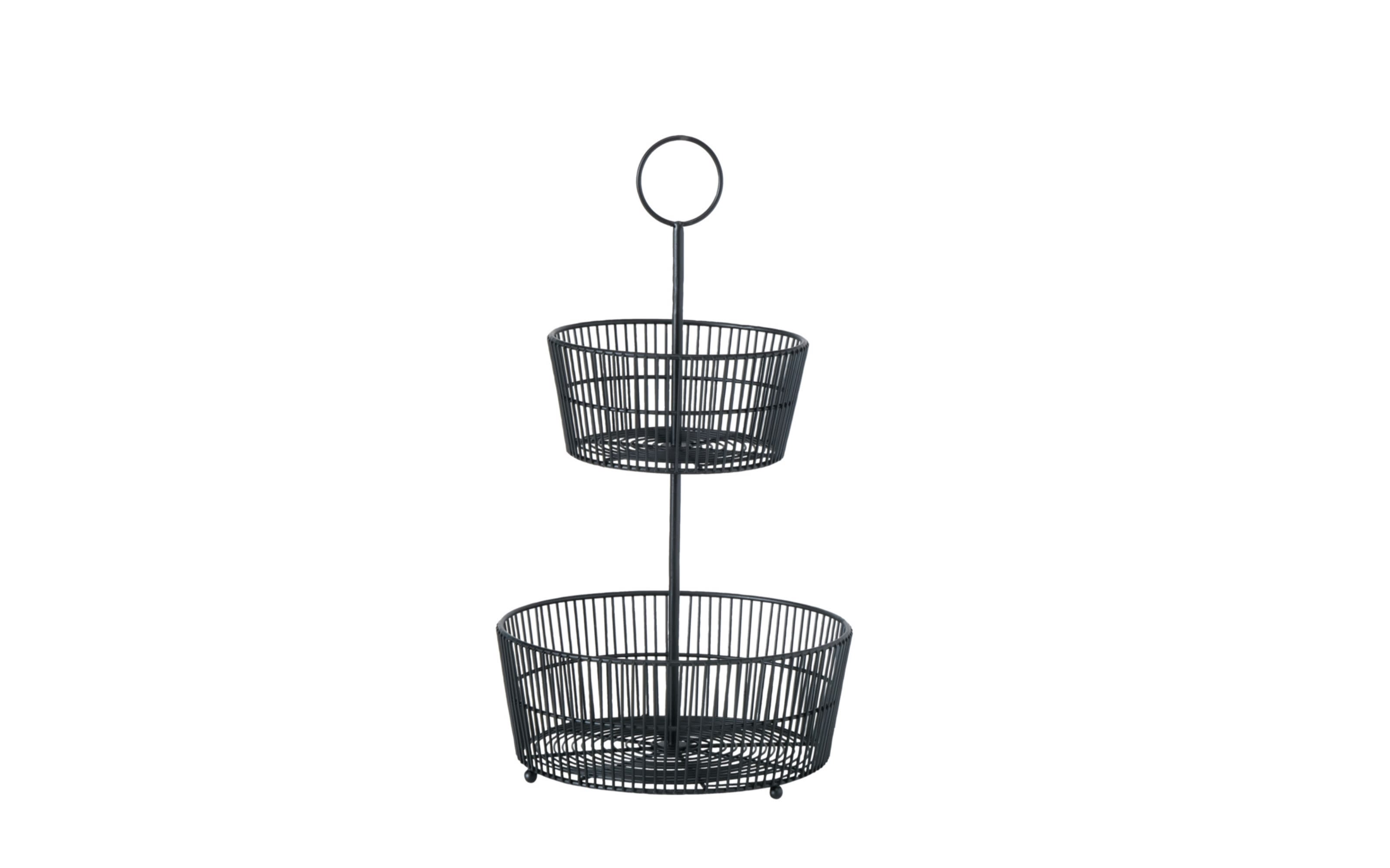 Etagere Gea in matt schwarz, 46 cm