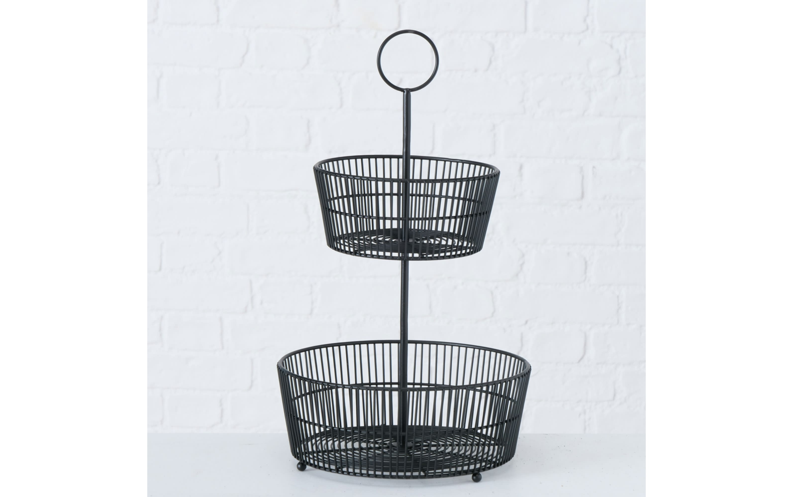 Etagere Gea in matt schwarz, 46 cm
