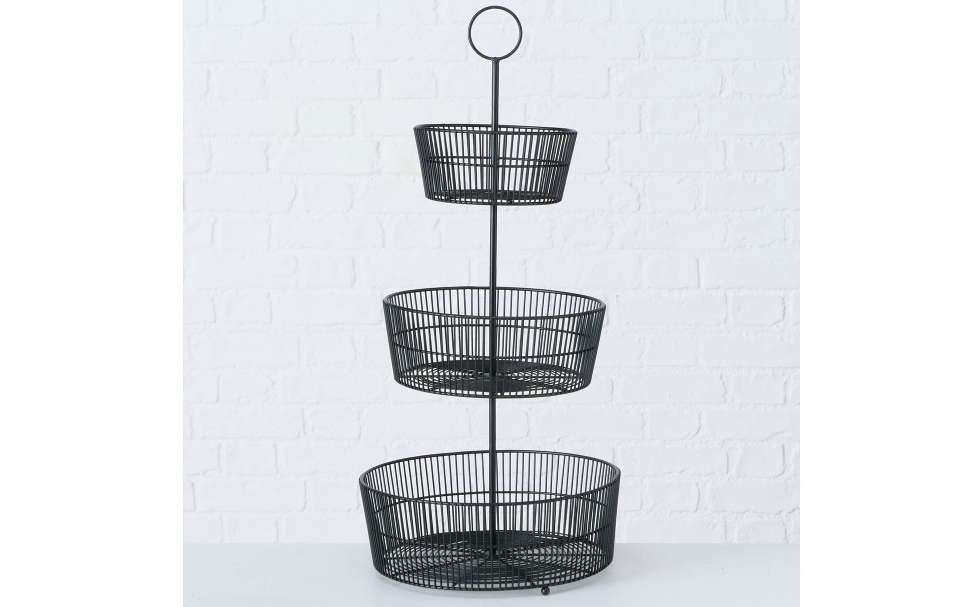 Etagere Gea in matt schwarz, 66 cm