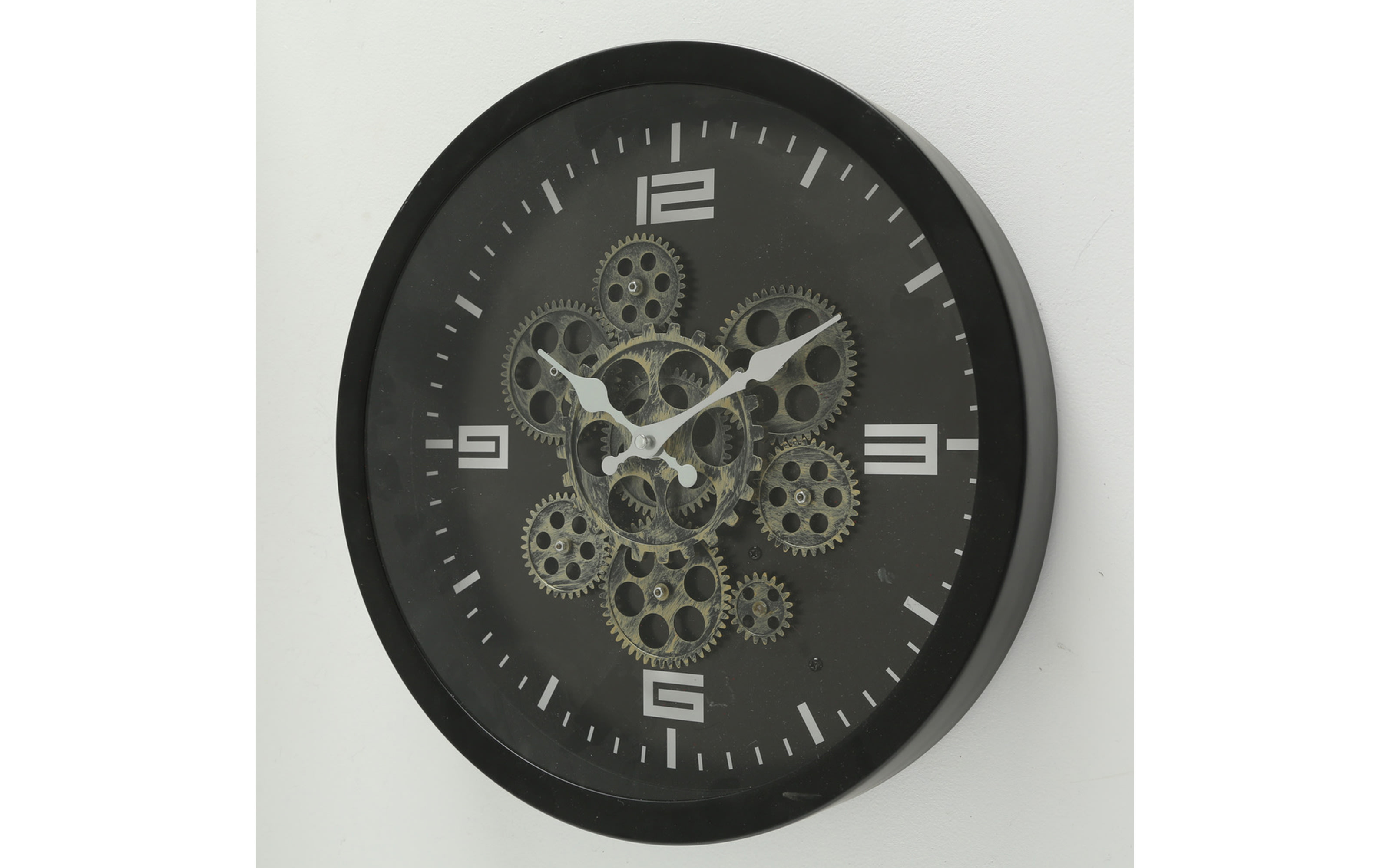 Wanduhr Big Time in schwarz, 38 cm
