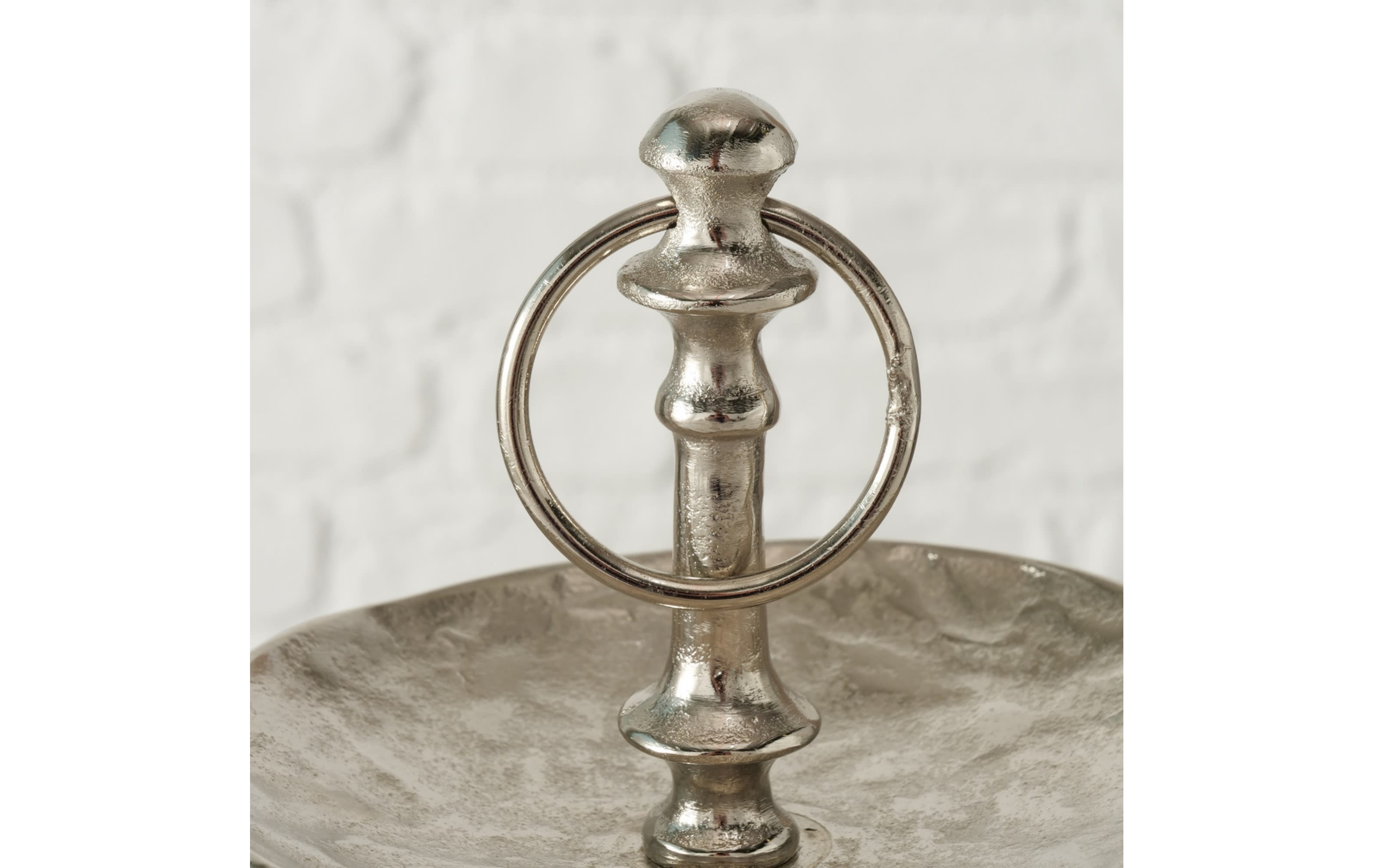 Etagere Saviour, Aluminium, silber, 35 cm