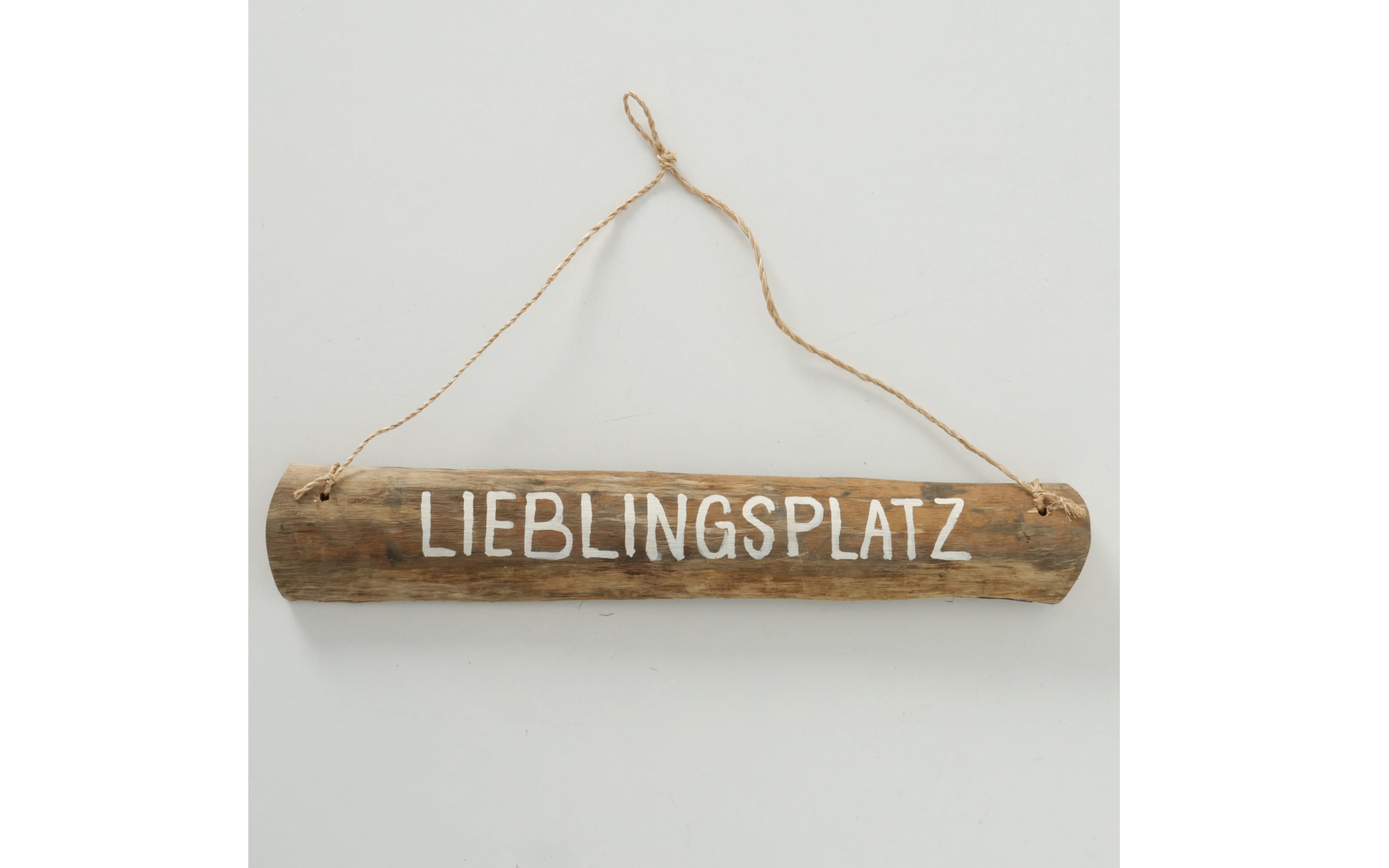 Schild Lieblingsplatz, Treibholz, 43 cm lang