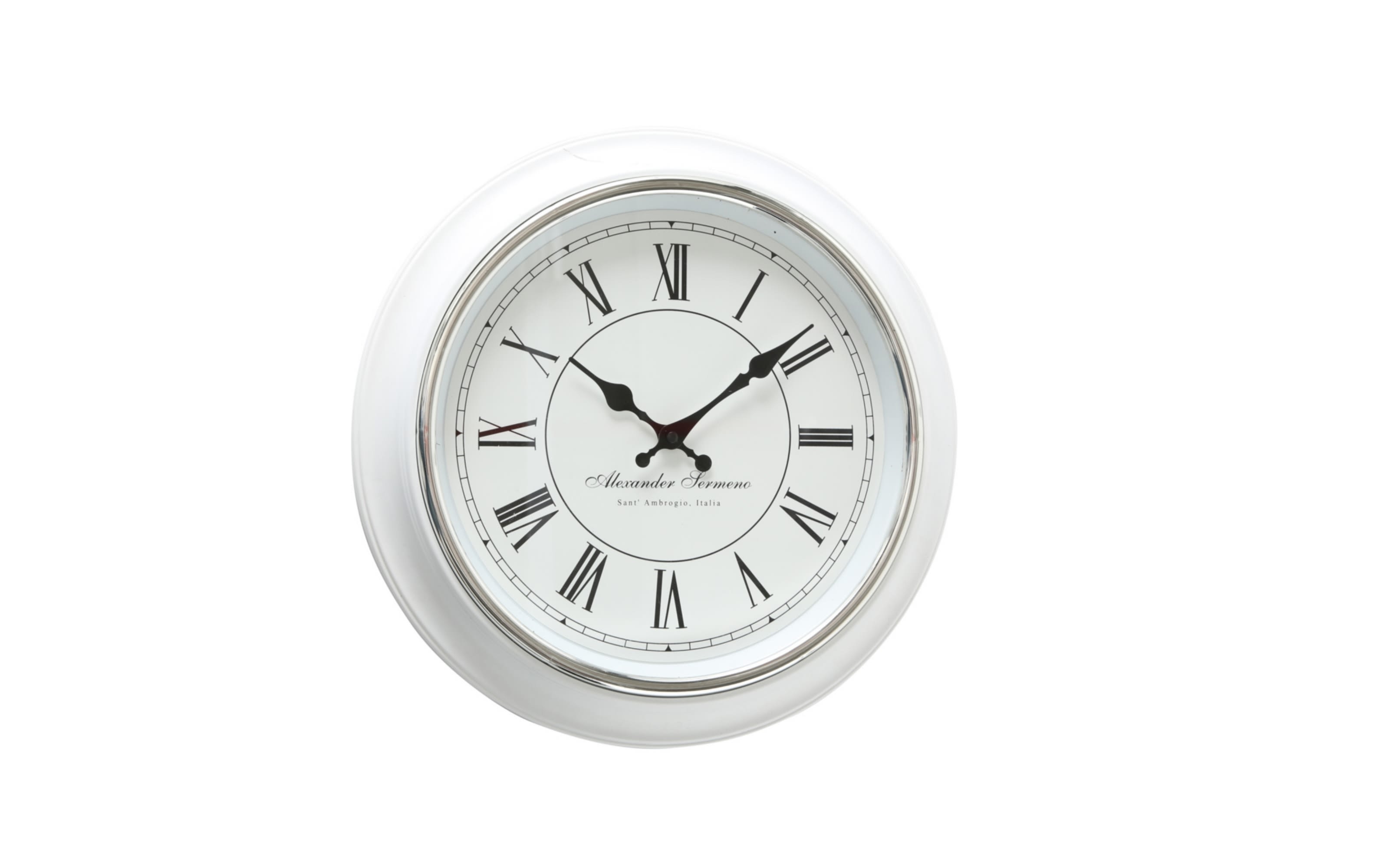Wanduhr Yella aus Kunststoff in weiß